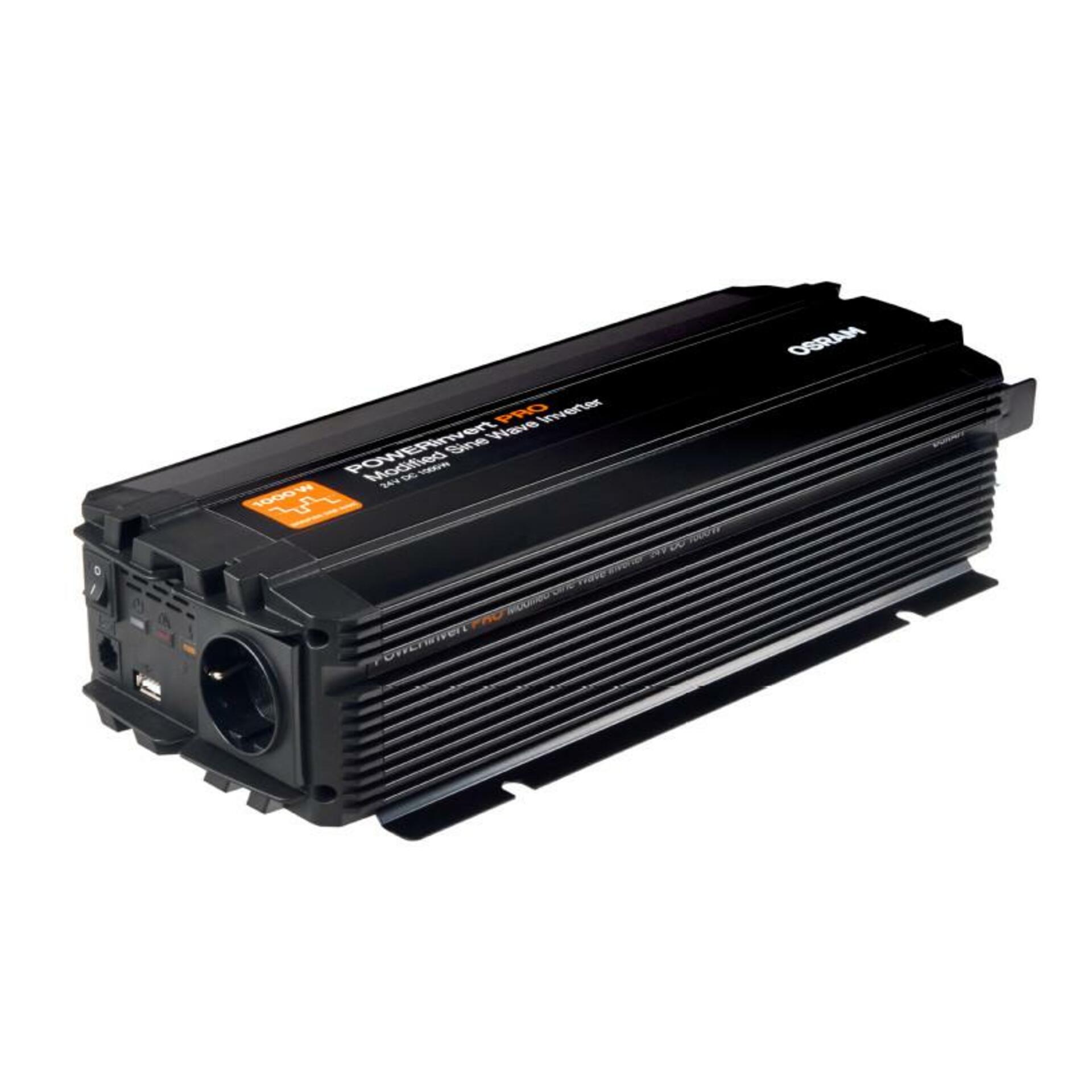 Levně OSRAM POWERinvert PRO invertor s modifikovanou sinusovou vlnou 24V DC 1000W 1ks OS OEINVMB10