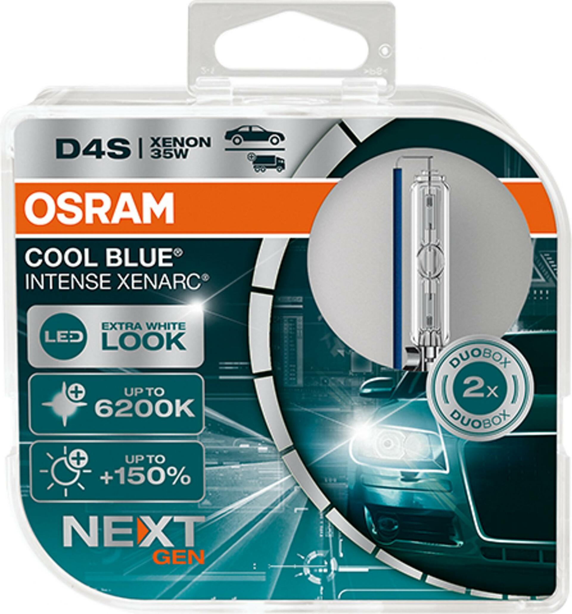 Levně OSRAM D4S 42V 35W P32d-5 XENARC COOL BLUE INTENSE NextGen. 6200K +150% 2ks 66440CBN-HCB