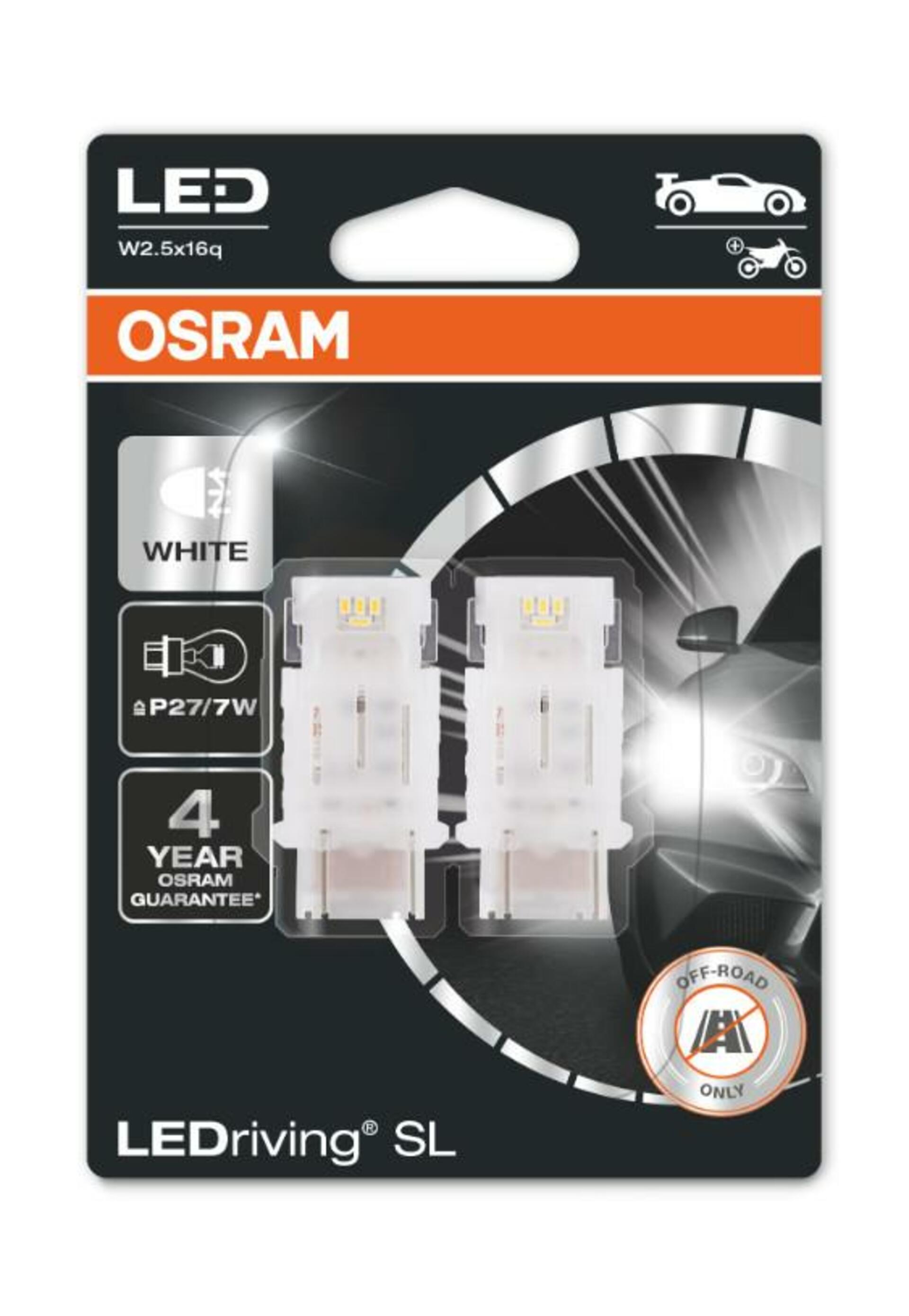 Levně OSRAM LED P27/7W 3157DWP 6000K 12V 2,5W W2,5x16q