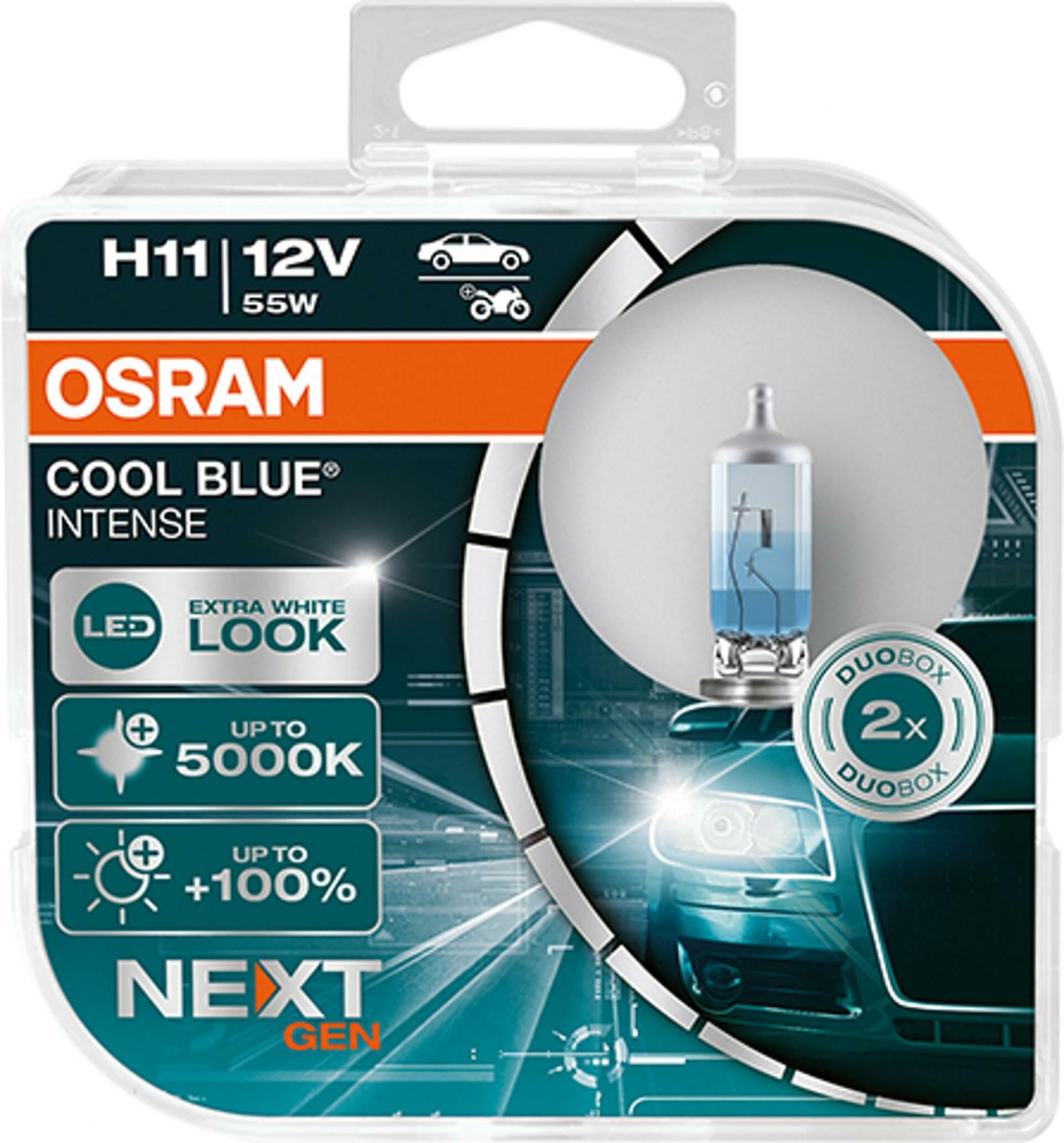 OSRAM H11 cool blue INTENSE Next Gen 64211CBN-HCB 55W 12V duobox