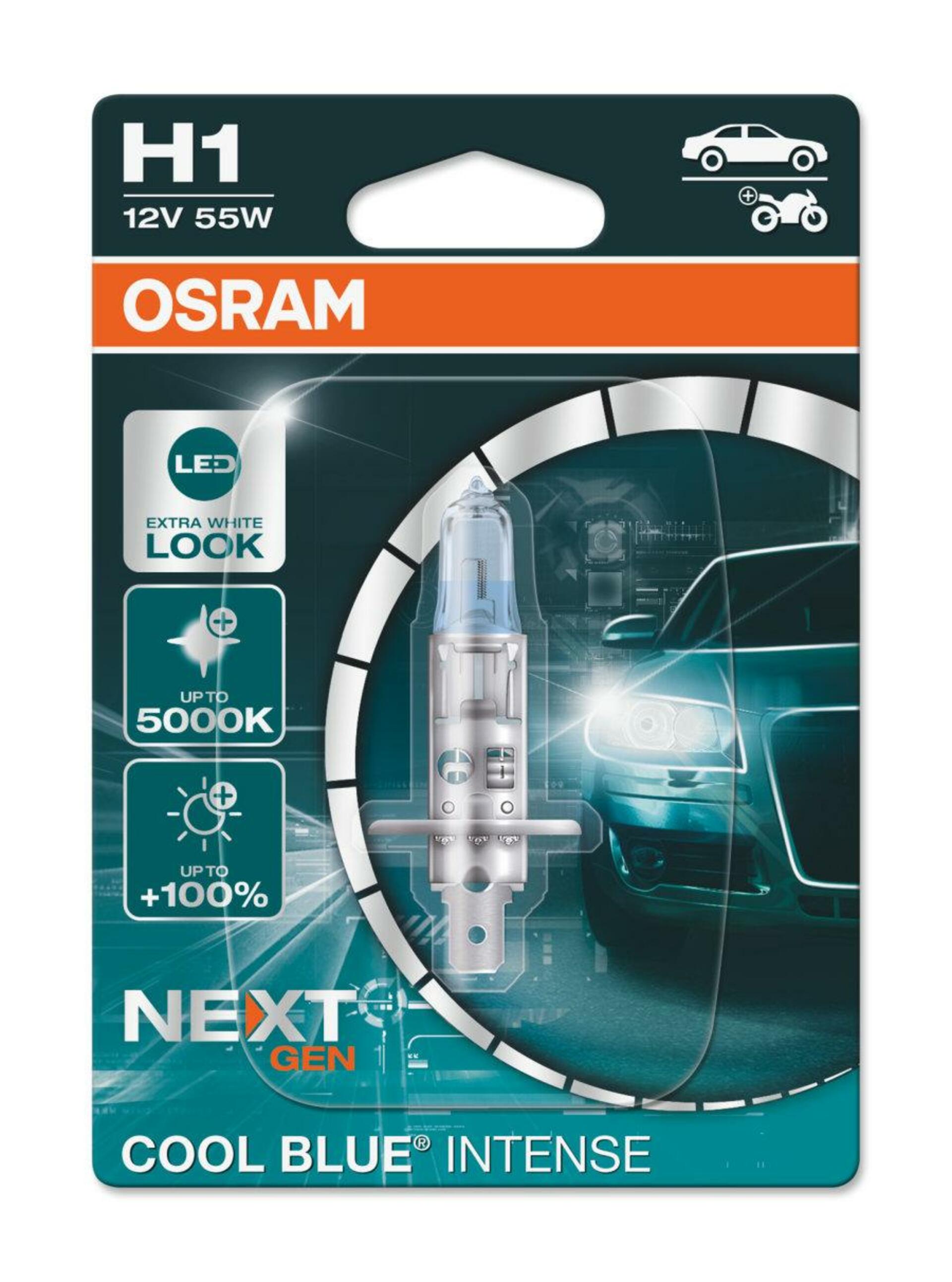 OSRAM H1 cool blue INTENSE Next Gen 64150CBN-01B 55W 12V blistr