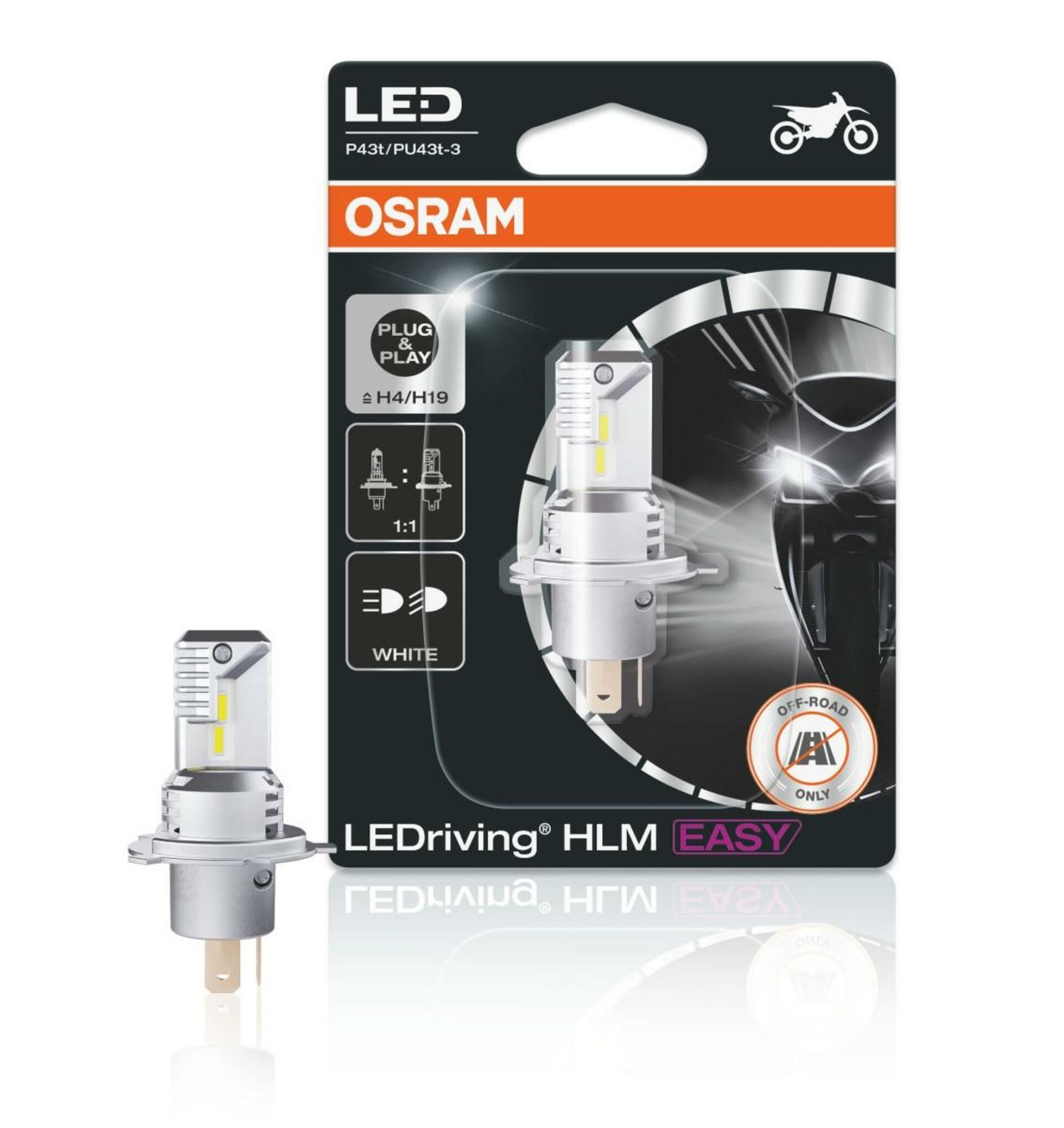 OSRAM LEDriving HLM EASY H4 12V 16.5/16.5W P43t/PU43t-3 6500K White 64193DWESY-01B