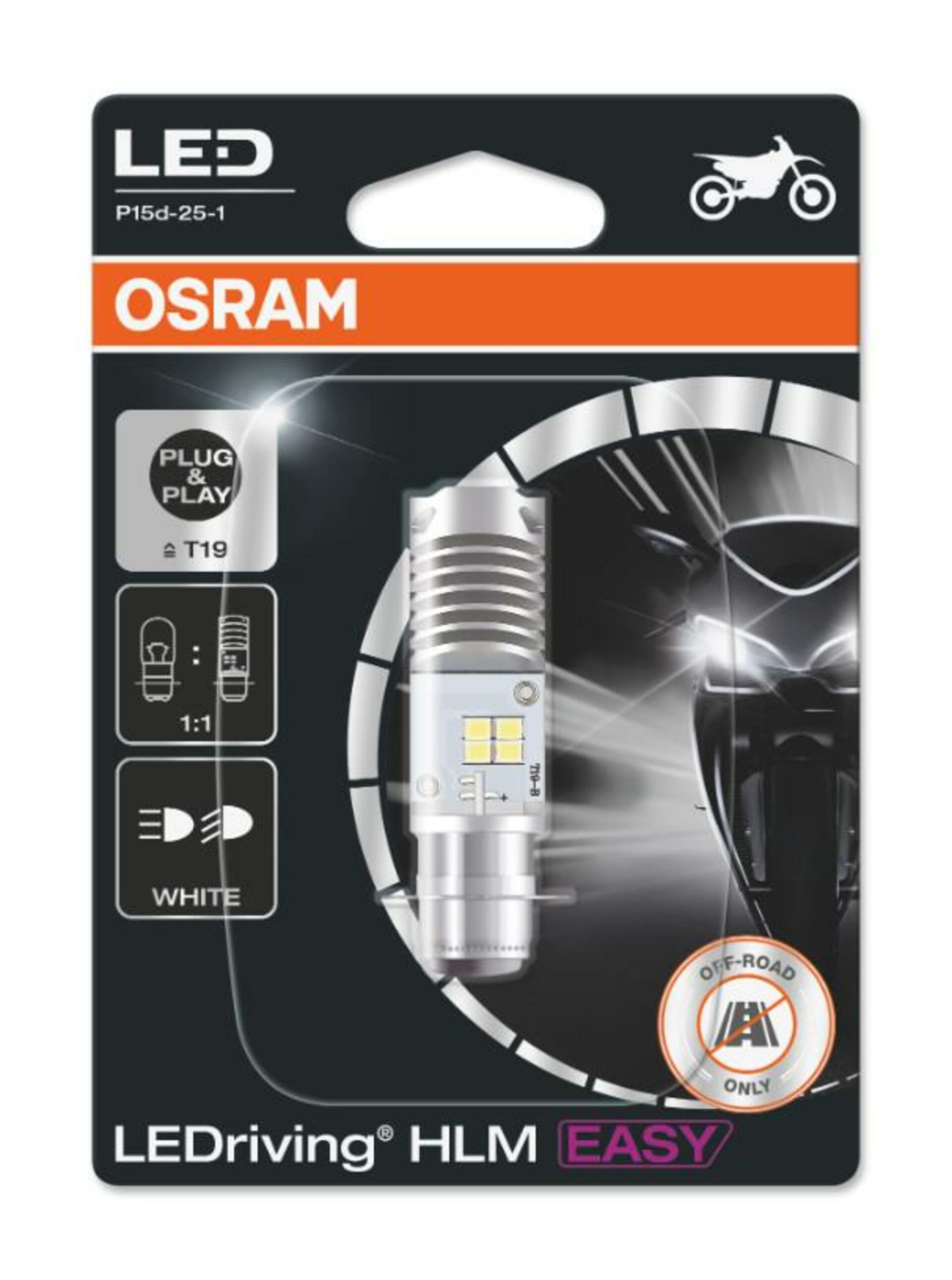 Levně OSRAM LEDriving T19 HL 12V 6.0W/5.5W P15d 6000K White OS 7335DWESY-01B