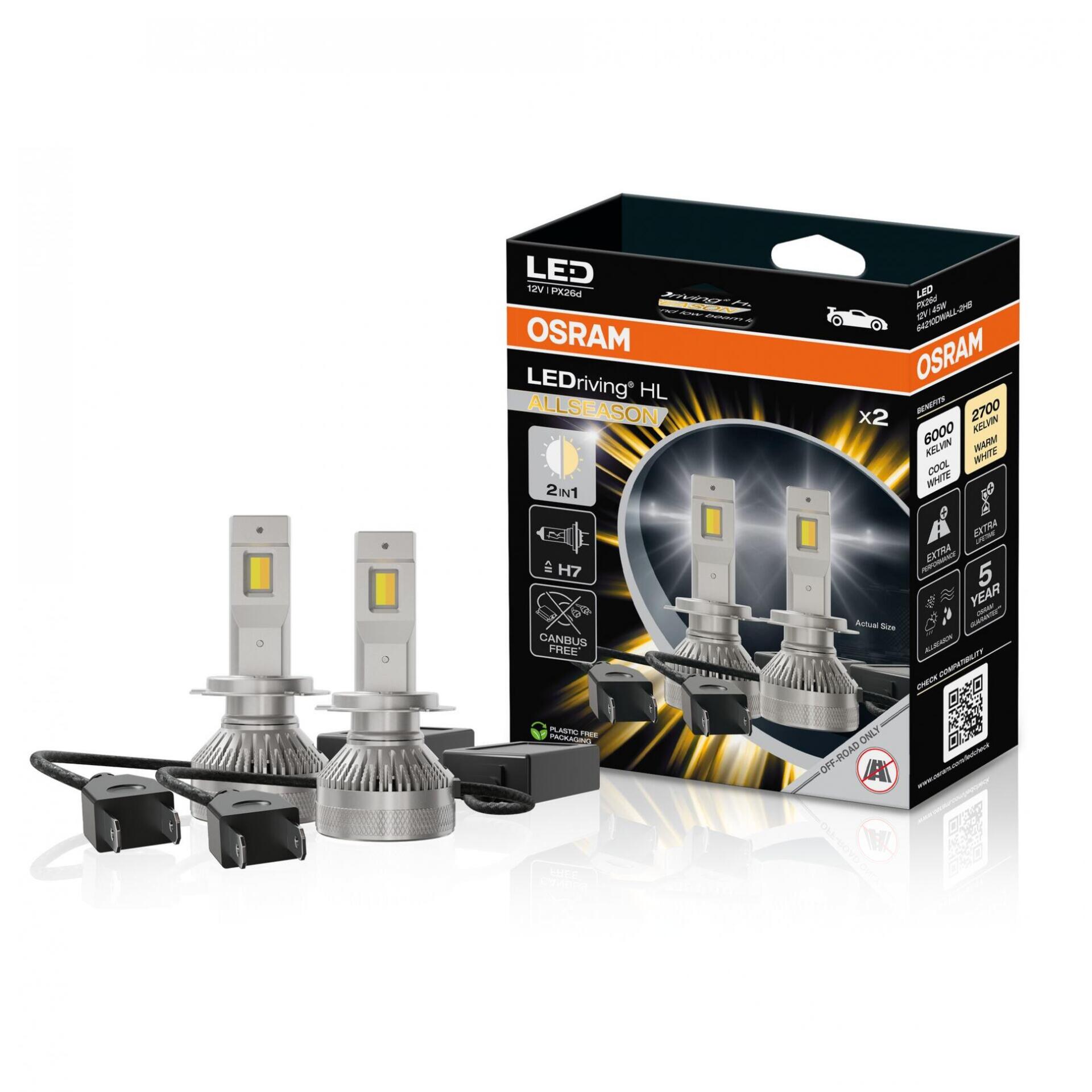 Levně OSRAM LEDriving HL H7 45W ALLSEASON 6000/2700K 2ks 64210DWALL-2HB