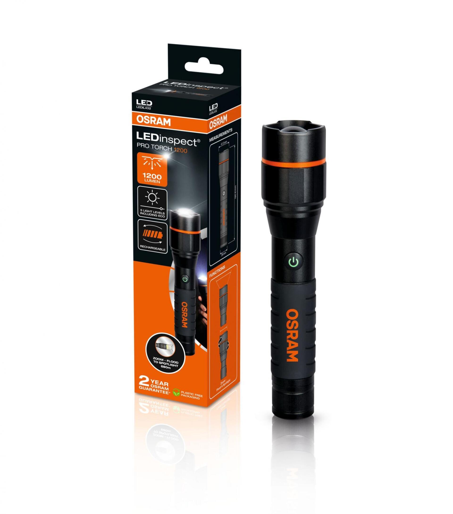 Levně OSRAM LEDinspect PRO TORCH 1200 1ks LEDIL432