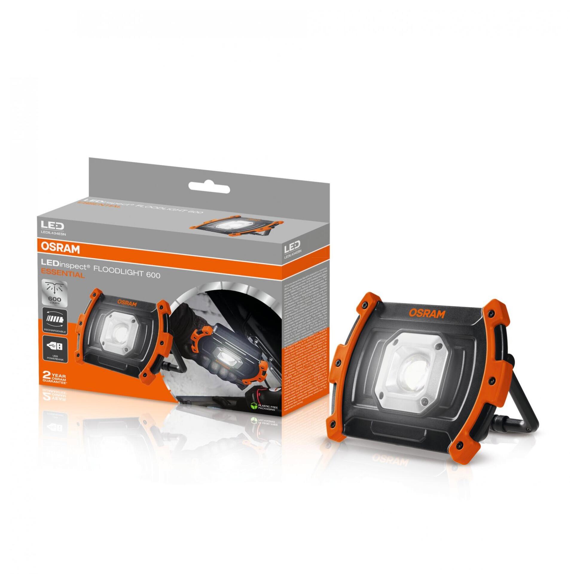Levně OSRAM LEDinspect FLOODLIGHT 600 ESSENTIAL nabíjecí pracovní reflektor s powerbankou LEDIL434ESN