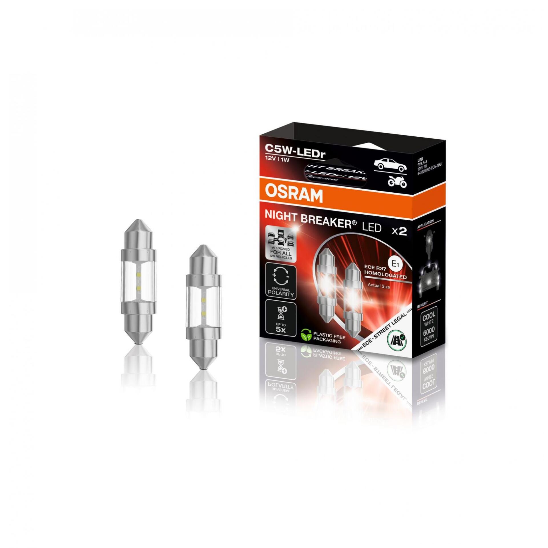 Levně OSRAM C5W NIGHT BREAKER LED s homologací 2ks 6418DWNB-ECE-2HB