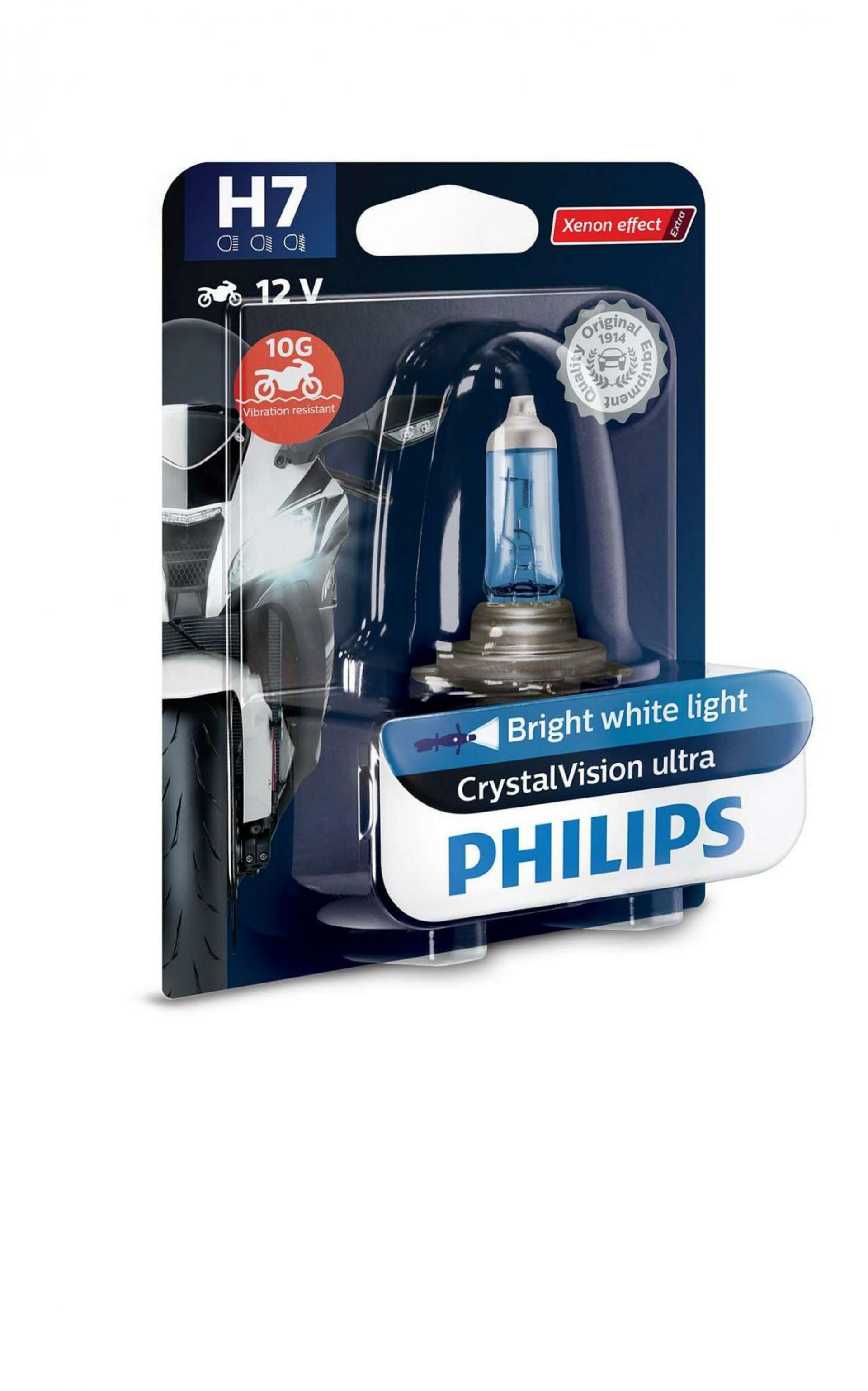 Levně Philips CrystalVision Ultra Moto 12972CVUBW H7 PX26d 12V 55W