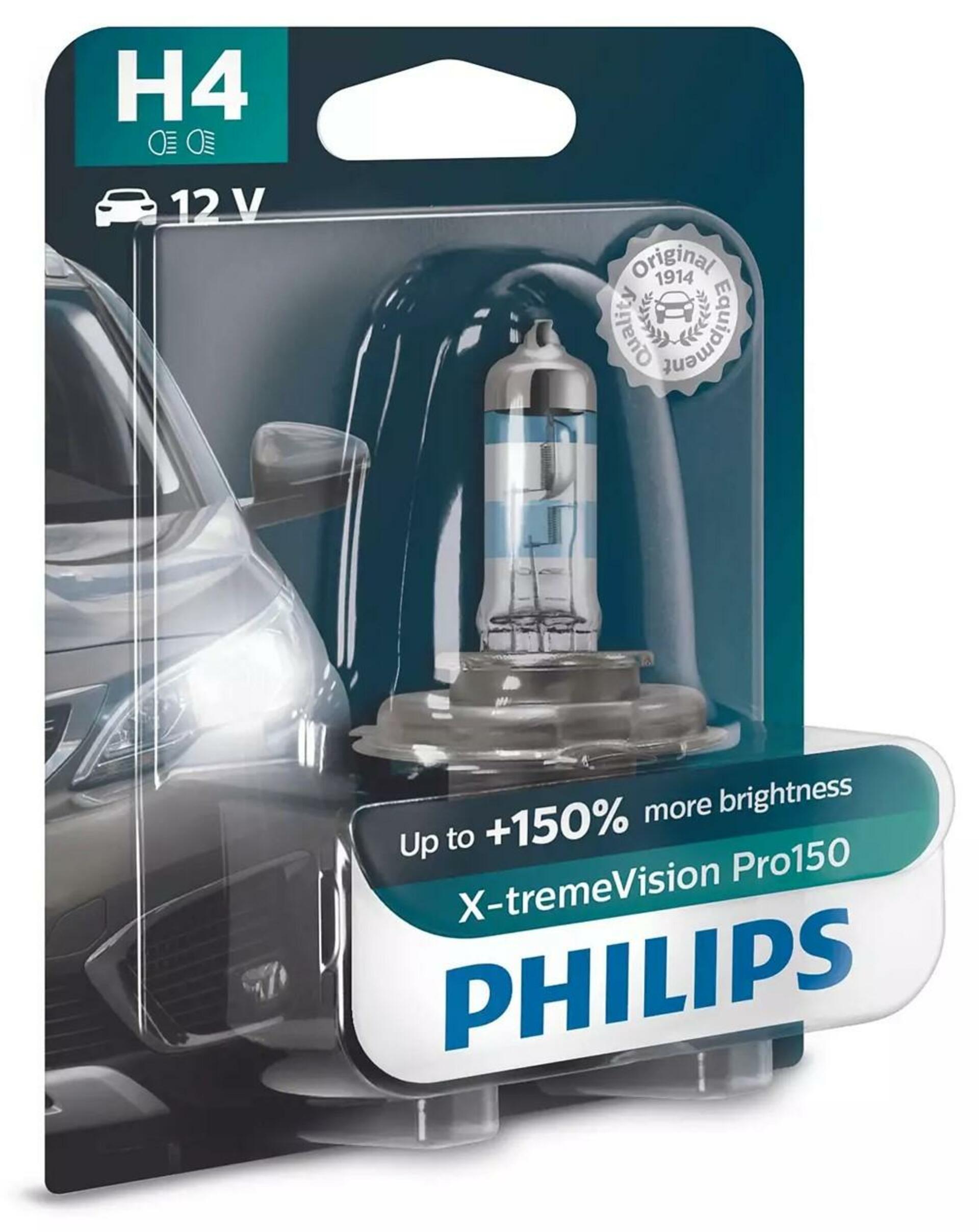 Philips H4 12V 60/55W P43t-38 X-tremeVision Pro150 1ks blistr 12342XVPB1