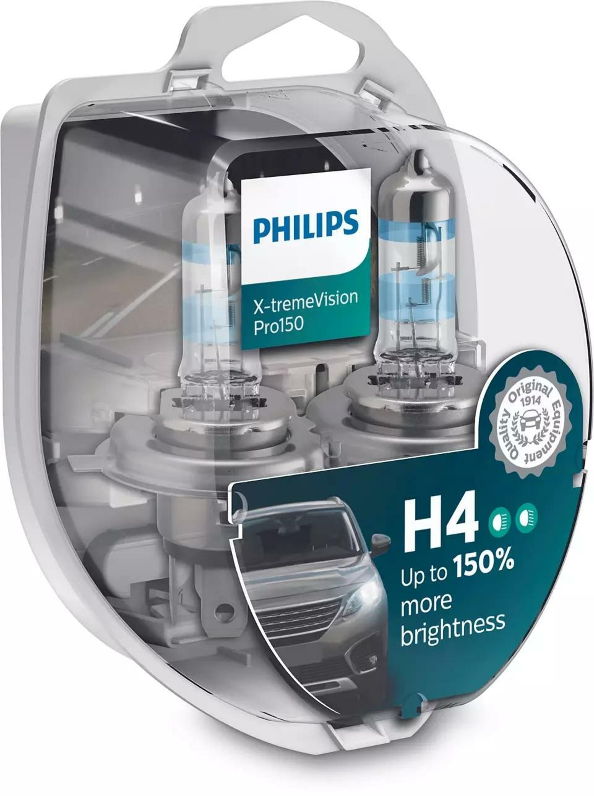 Philips H4 12V 60/55W P43t-38 X-tremeVision Pro150 12342XVPS2