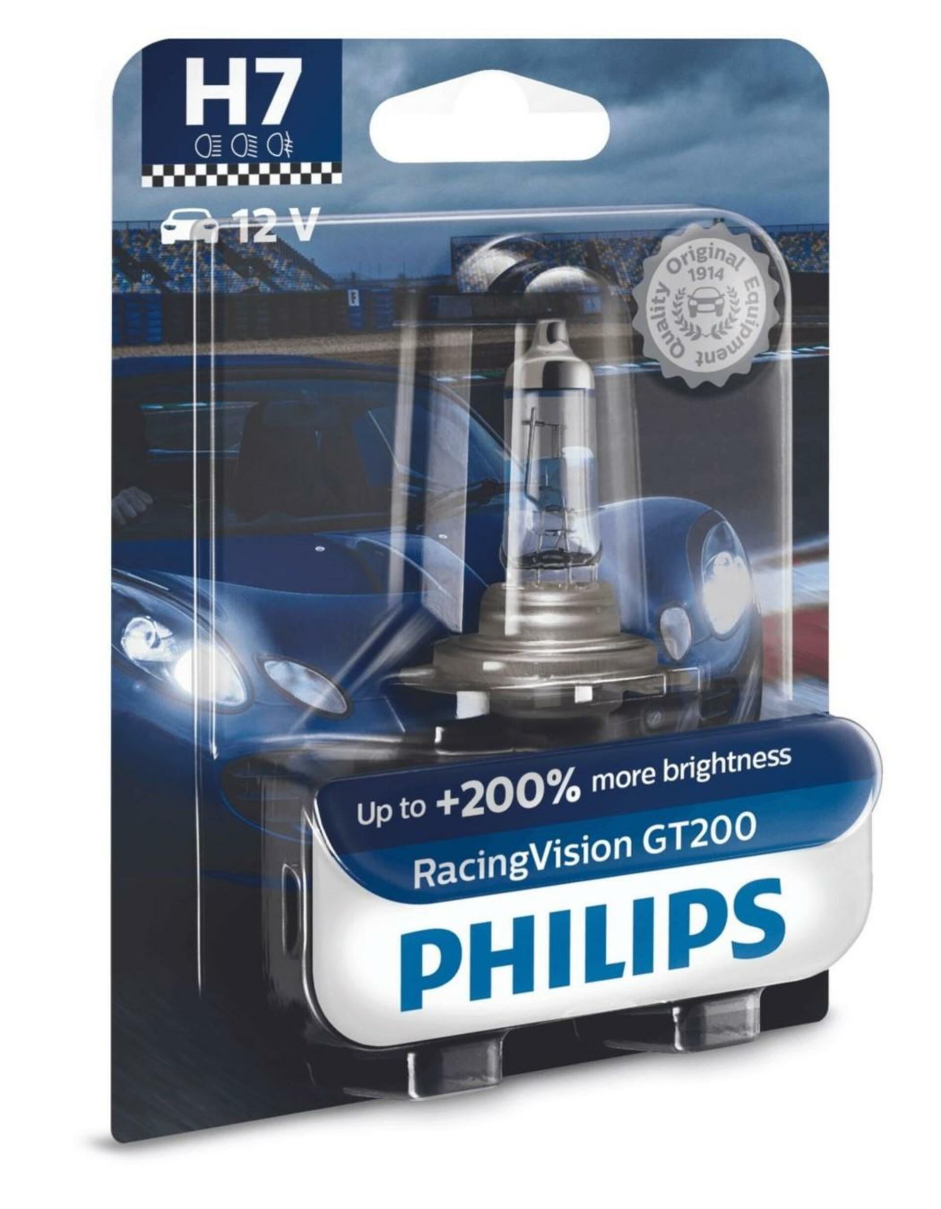 Levně Philips H7 12V 55W PX26d RacingVision GT200 1ks blistr 12972RGTB1
