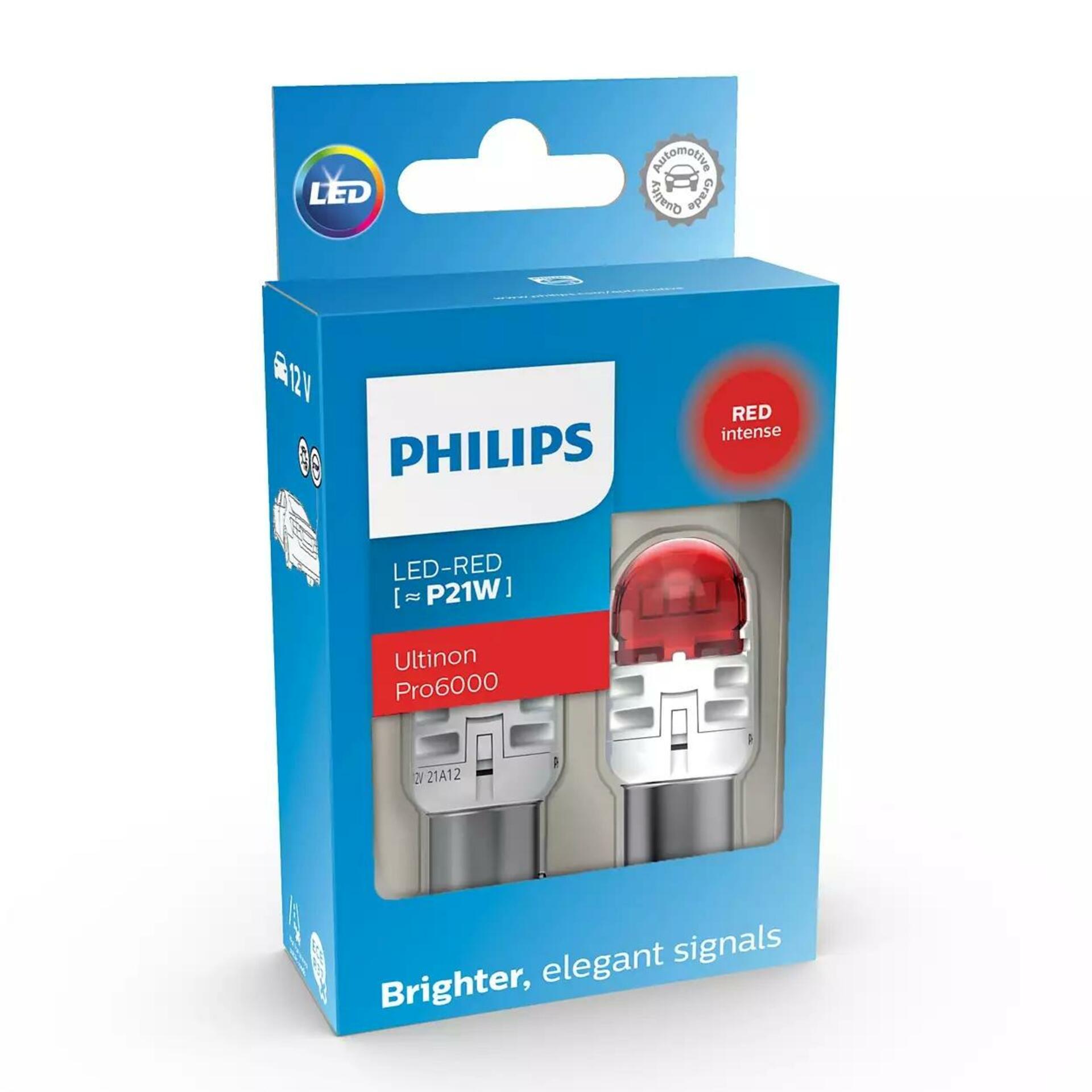 Philips LED P21W 12V 2,3W Ultinon Pro6000 SI Red Intense 2ks 11498RU60X2