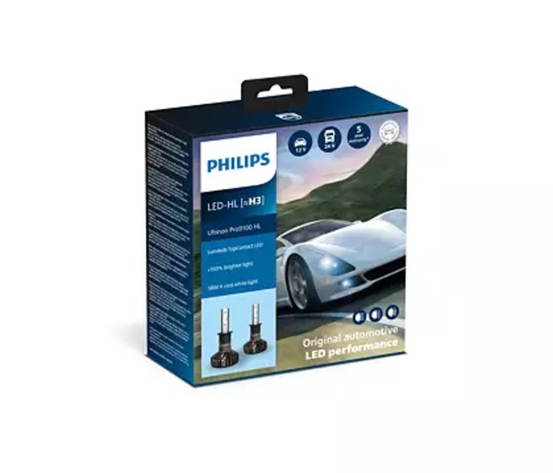 Philips H3 12V/24V PK22s Ultinon Pro9100 HL LED 5800K NOECE 2ks PH 11336U91X2