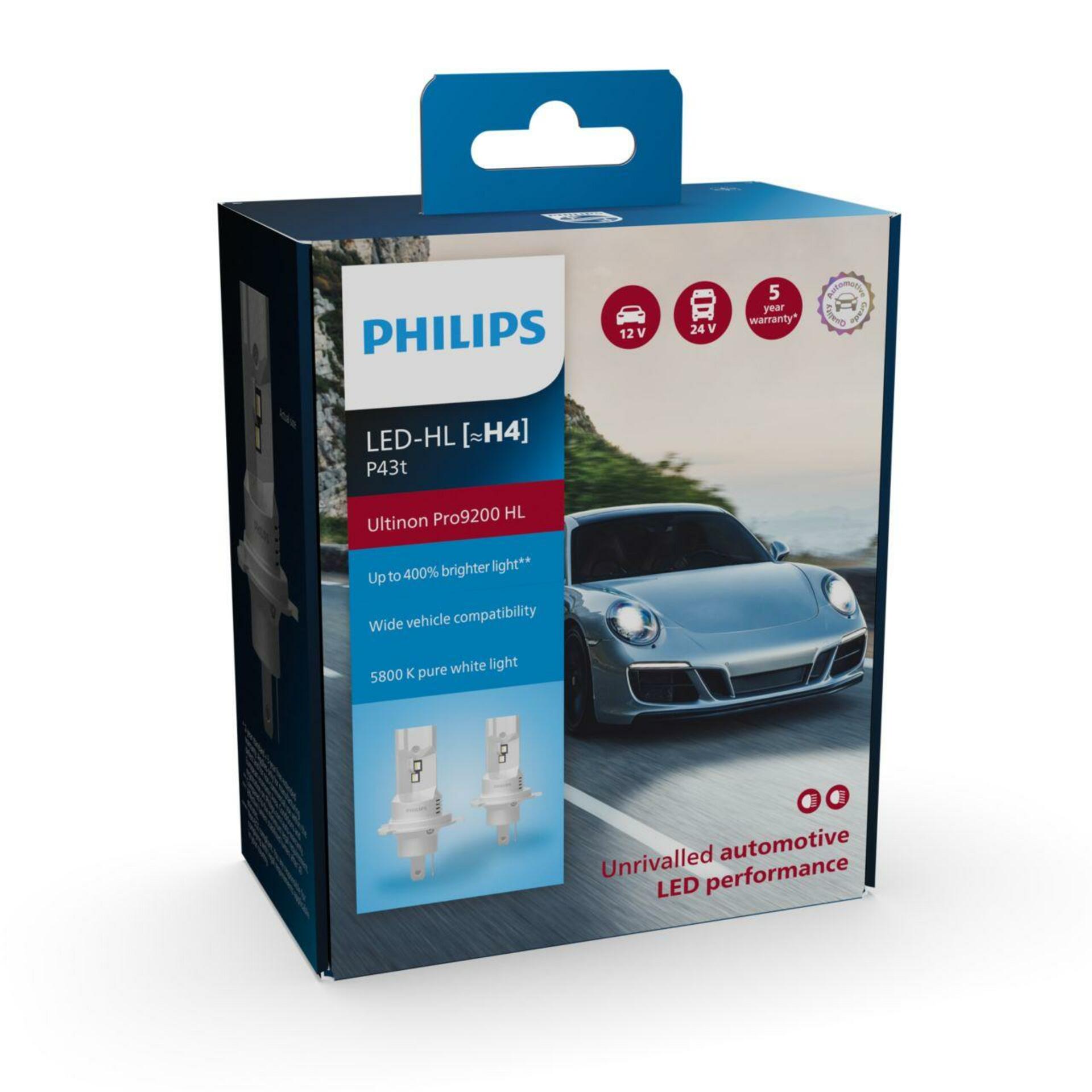 Levně Philips H4 12V/24V P43t-38 Ultinon Pro9200 HL 5800K NOECE 2ks 11342U92X2