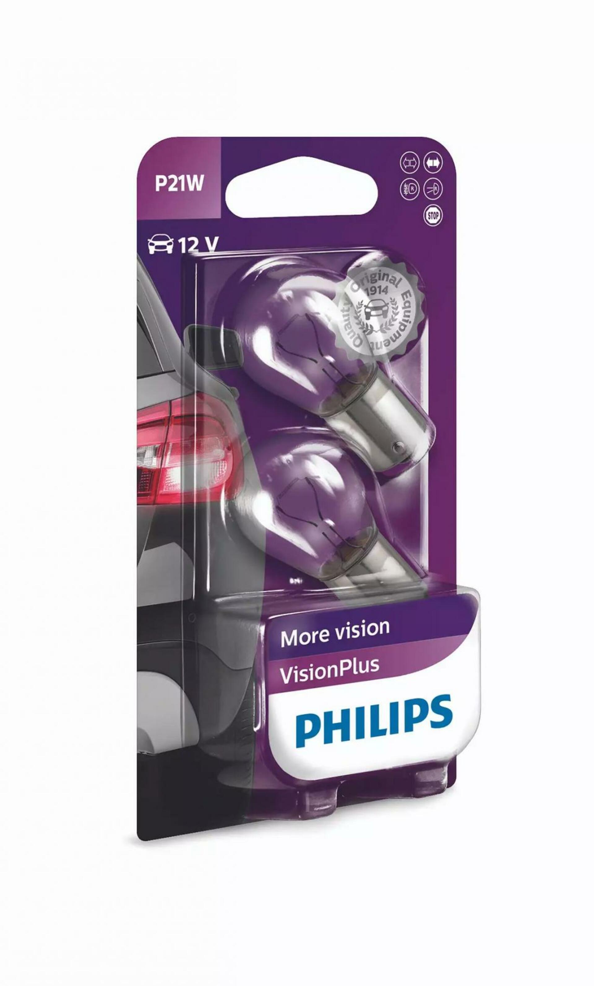 Philips P21W VisionPlus 12V 12498VPB2