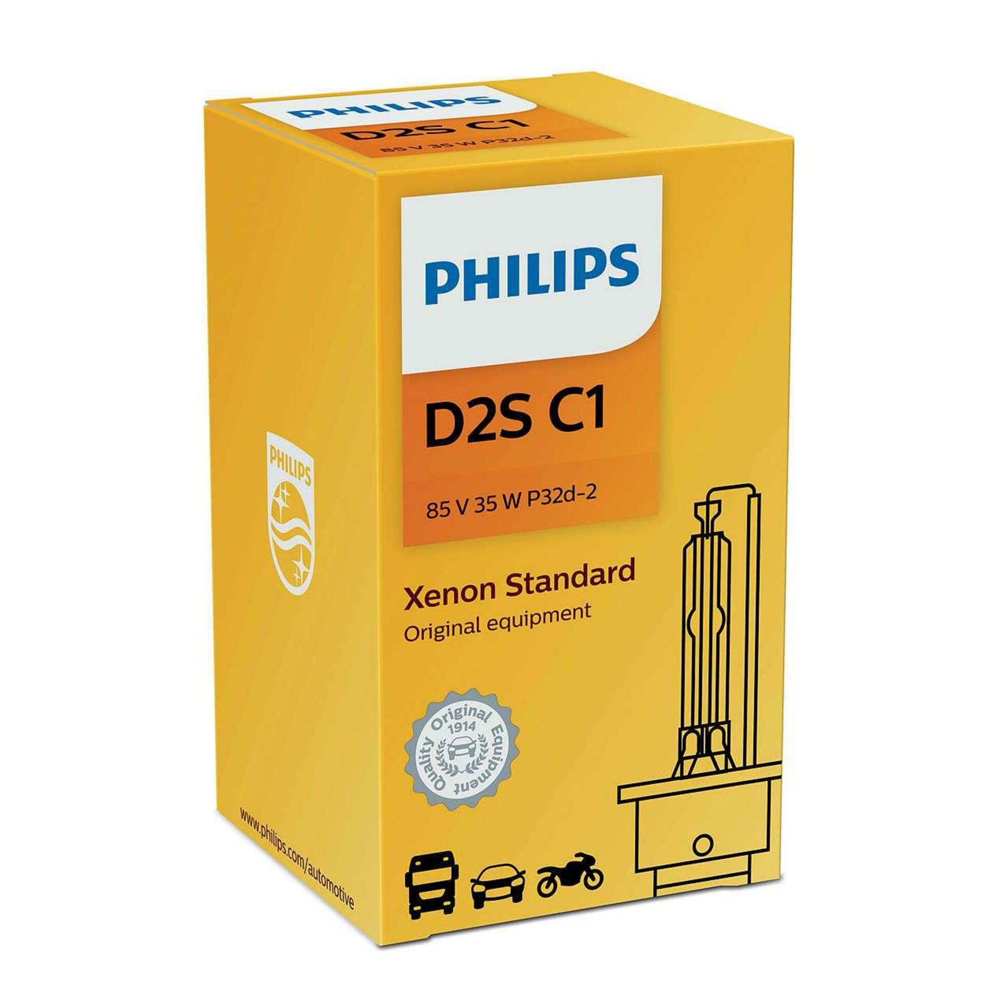 Philips D2S 35W P32d-2 Xenon Standard 4300K 1ks 85122C1