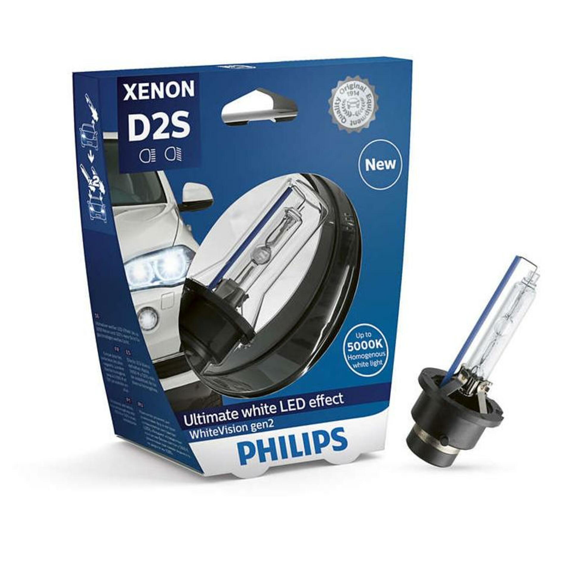 Philips D2S 35W P32d-2 WhiteVision 5000K Xenon 1ks 85122WHV2S1