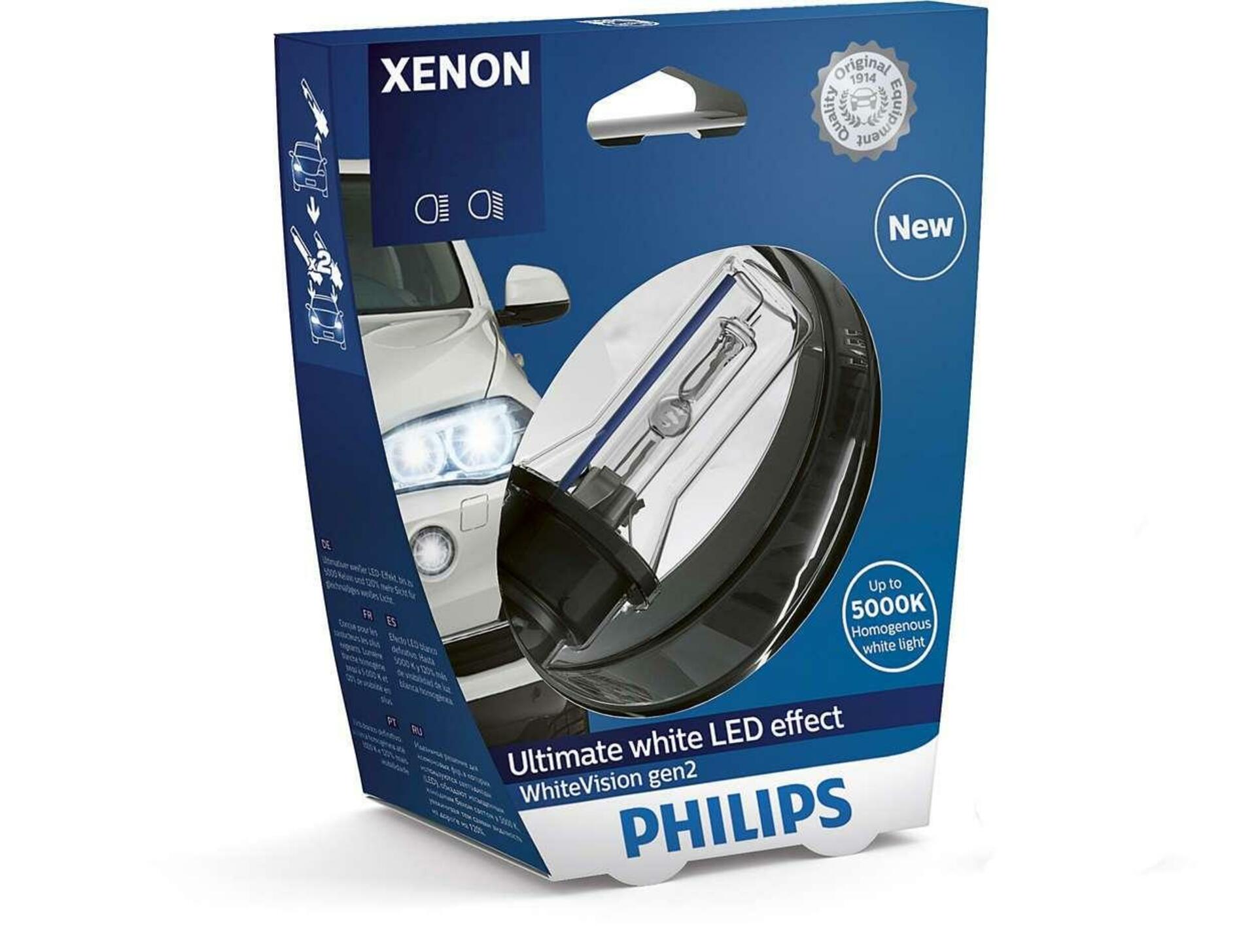 Philips D2R 85V 35W P32d-3 WhiteVision Gen2  5000K Xenon 1ks 85126WHV2S1