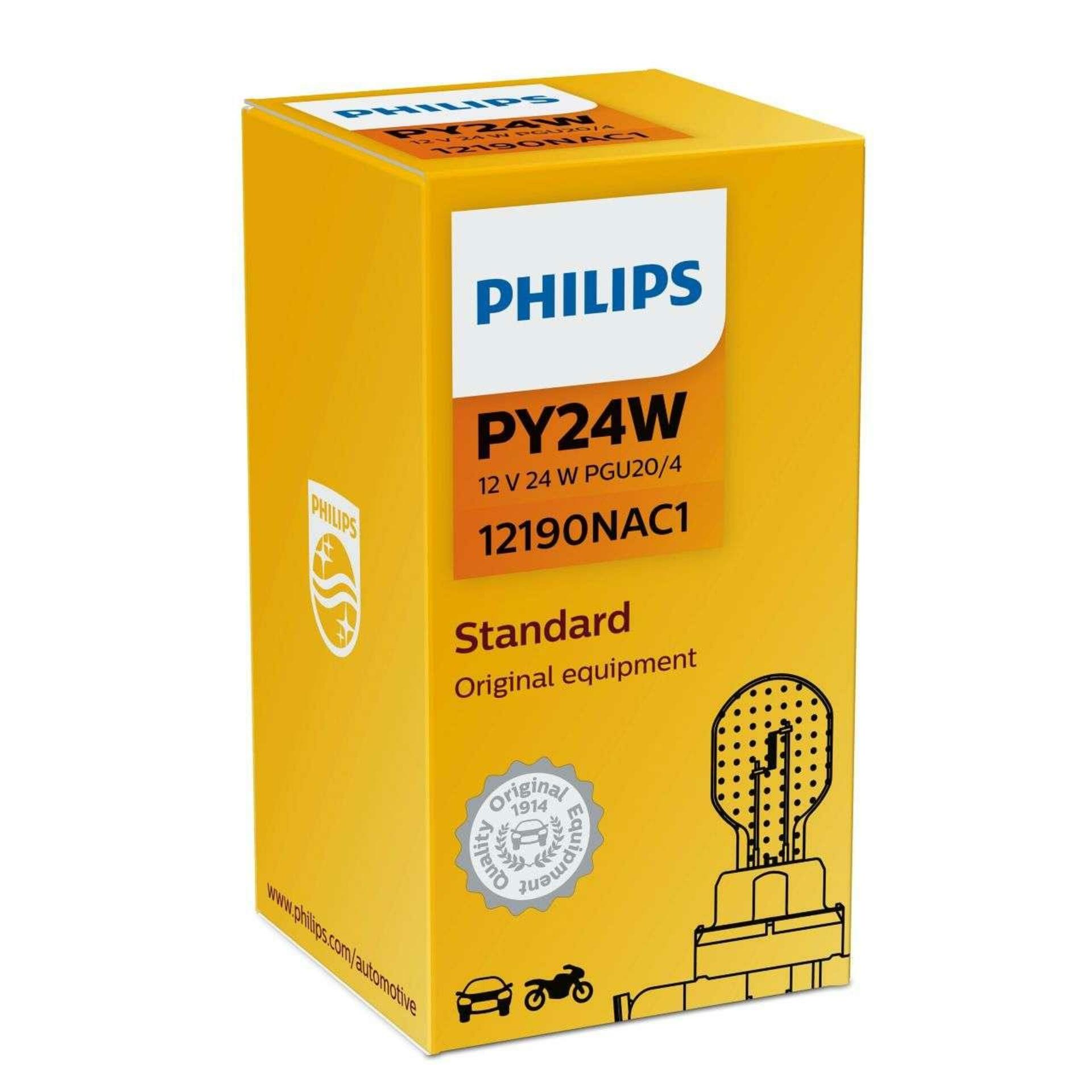 Philips PY24W 12V 24W PGU20/4 žlutá 1ks 12190NAC1