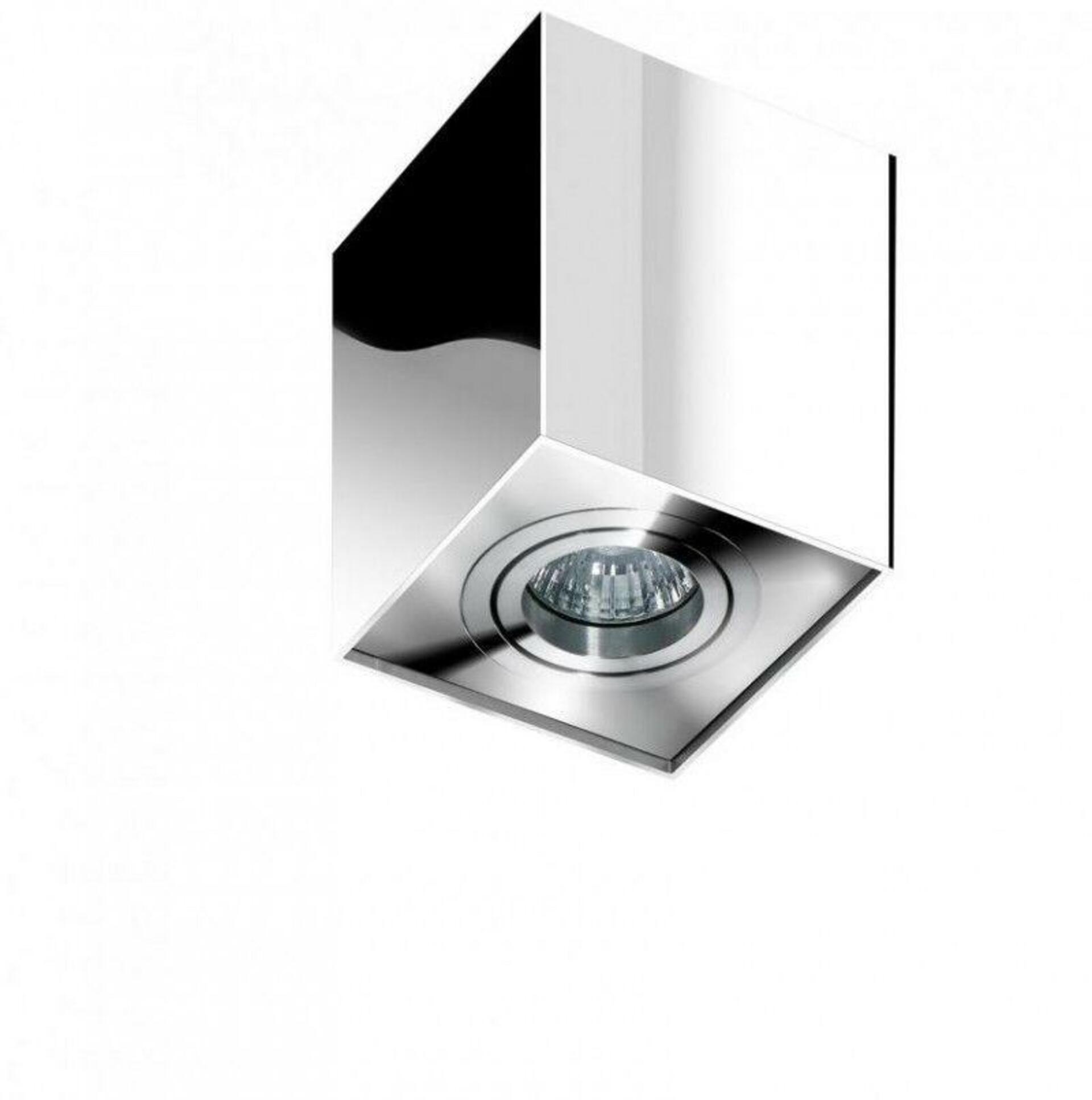 Levně Stropní bodové přisazené svítidlo AZzardo Eloy 1 chrome AZ0873 GU10 1x50W IP20 9,5cm hranaté chromové