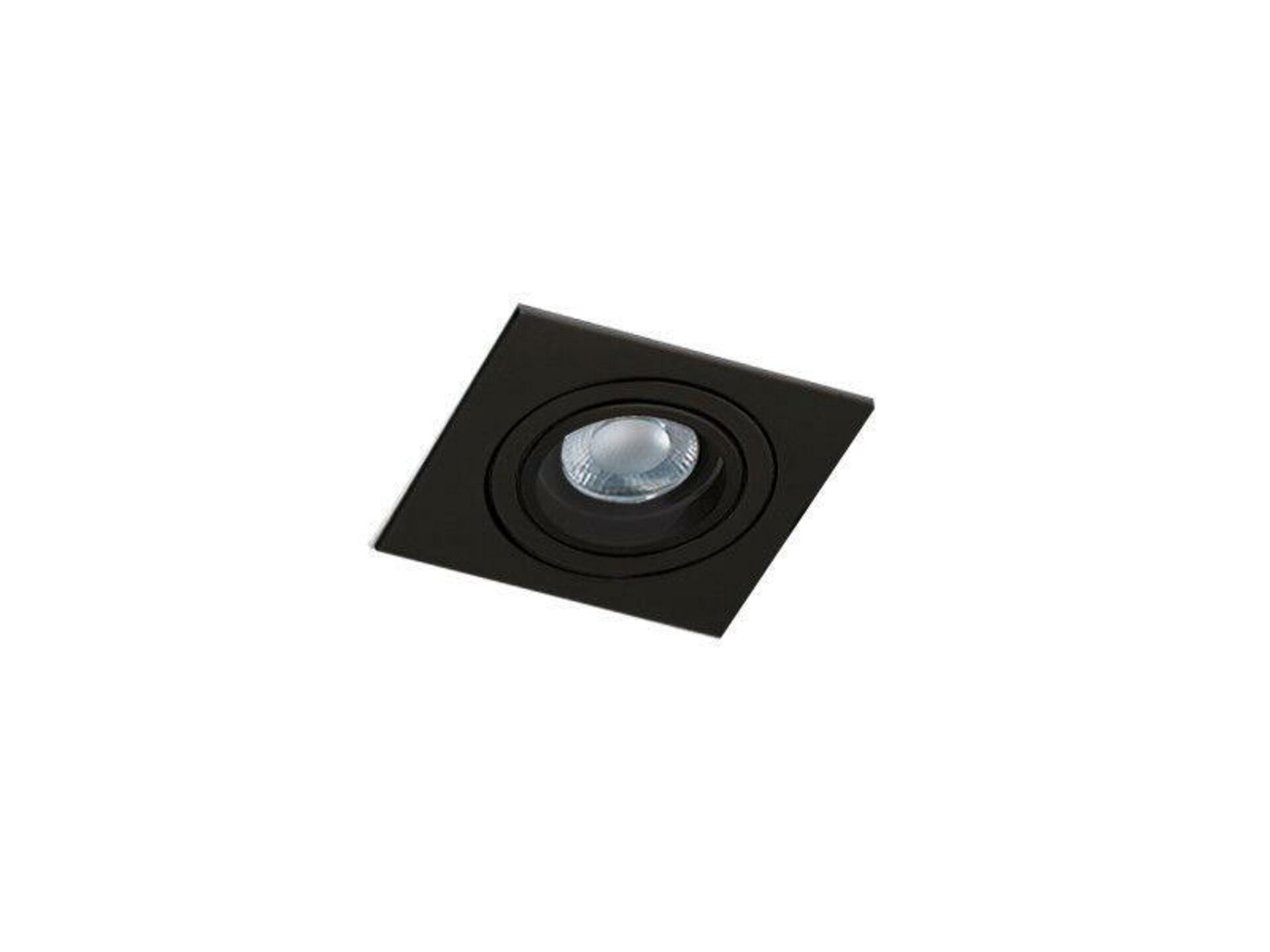 Stropní bodové zápustné svítidlo AZzardo Caro Square black AZ2434 GU10 1x40W IP20 9,3cm černé