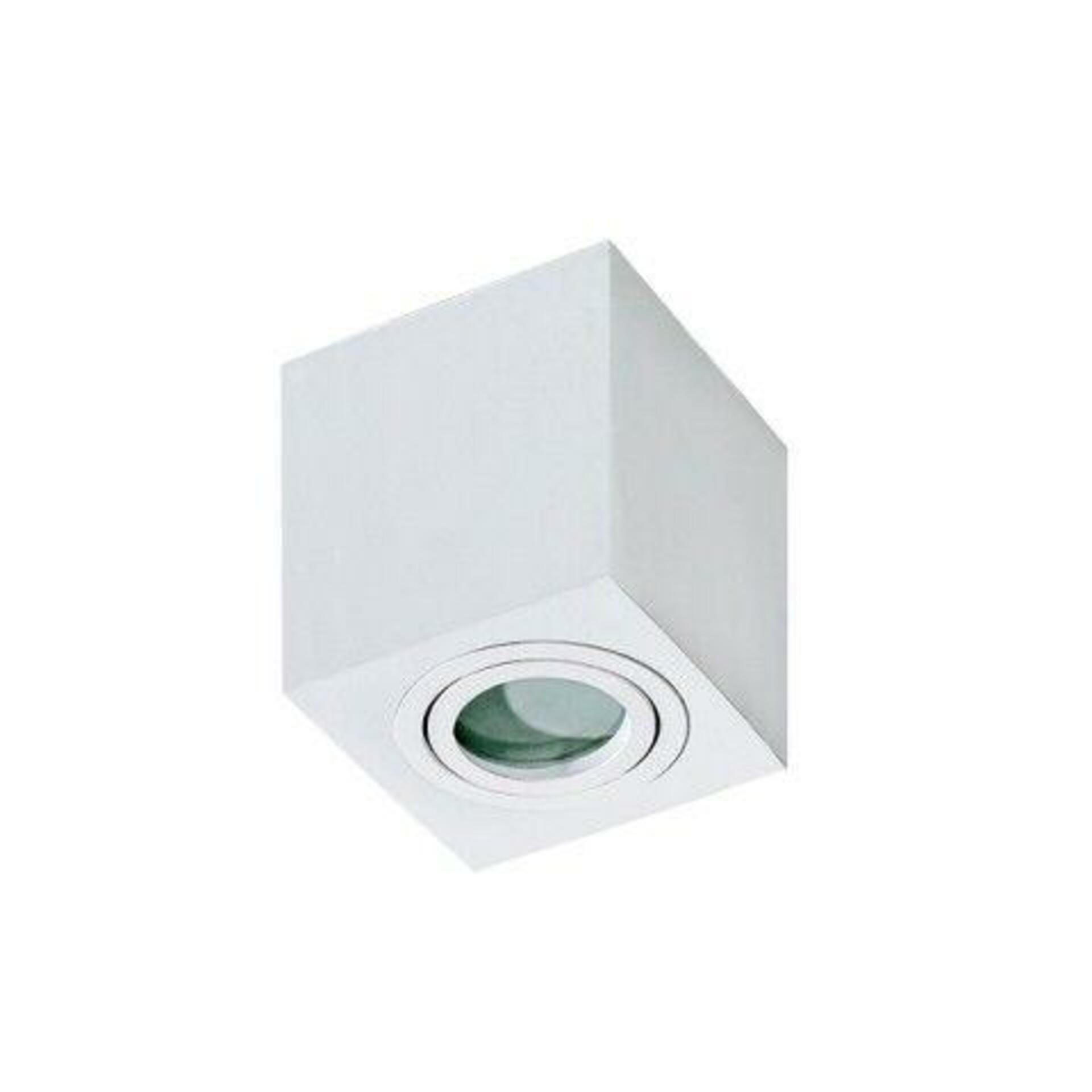 Stropní bodové přisazené svítidlo AZzardo Brant Square IP44 white AZ2822 GU10 1x50W IP44 9cm hranaté bílé