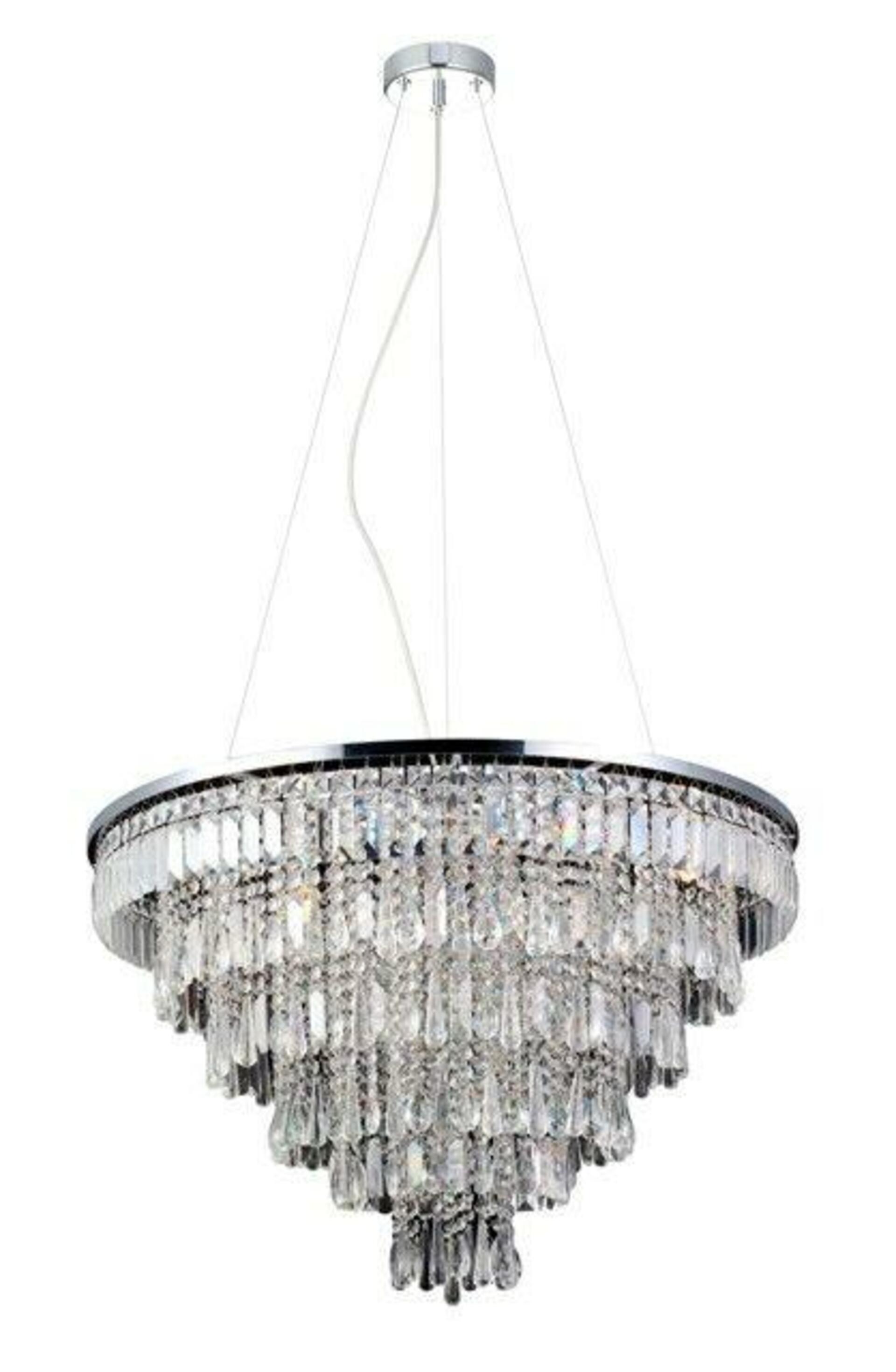 Závěsné/stropní přisazené svítidlo AZzardo Kalabria XL pendant/top AZ2926 G9 12x40W IP20 80cm chromové