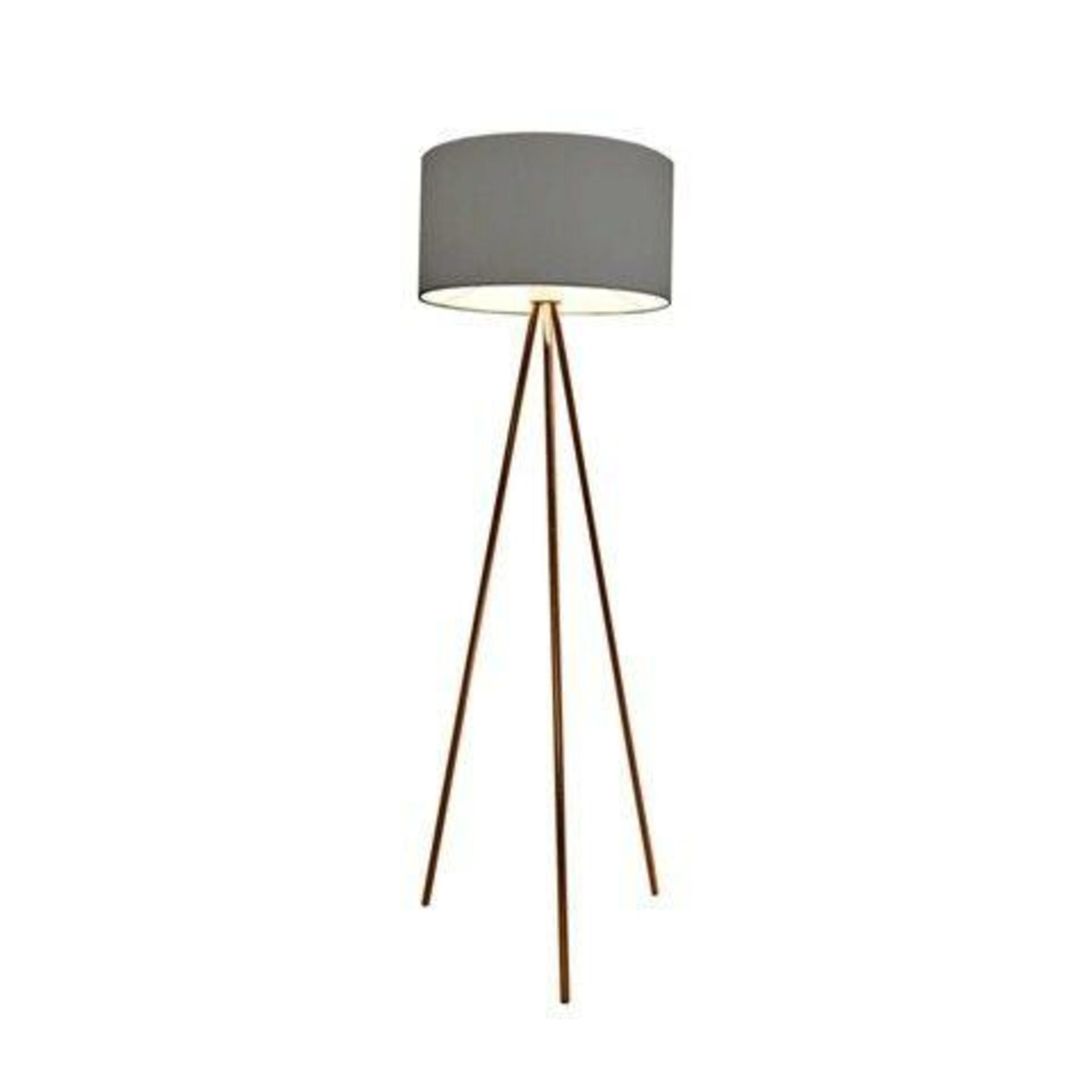 Stojací lampa AZzardo Finn copper grey AZ3011 E27 1x60W IP20 45cm šedo-měděná