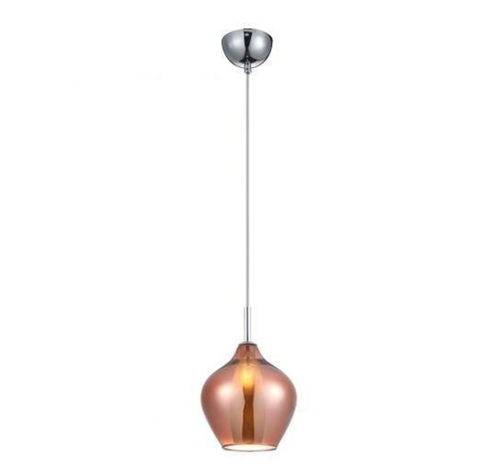 Závěsné svítidlo AZzardo Amber Milano 1 copper AZ3077 G9 1x40W IP20 16cm měděné