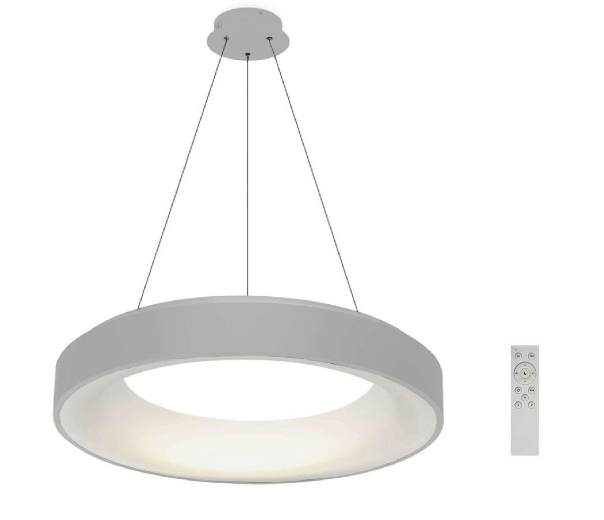 AZzardo Sovana závěsné LED svítidlo AZ3438 40W 2200lm CCT 2700K-6500K dimm šedé 45cm