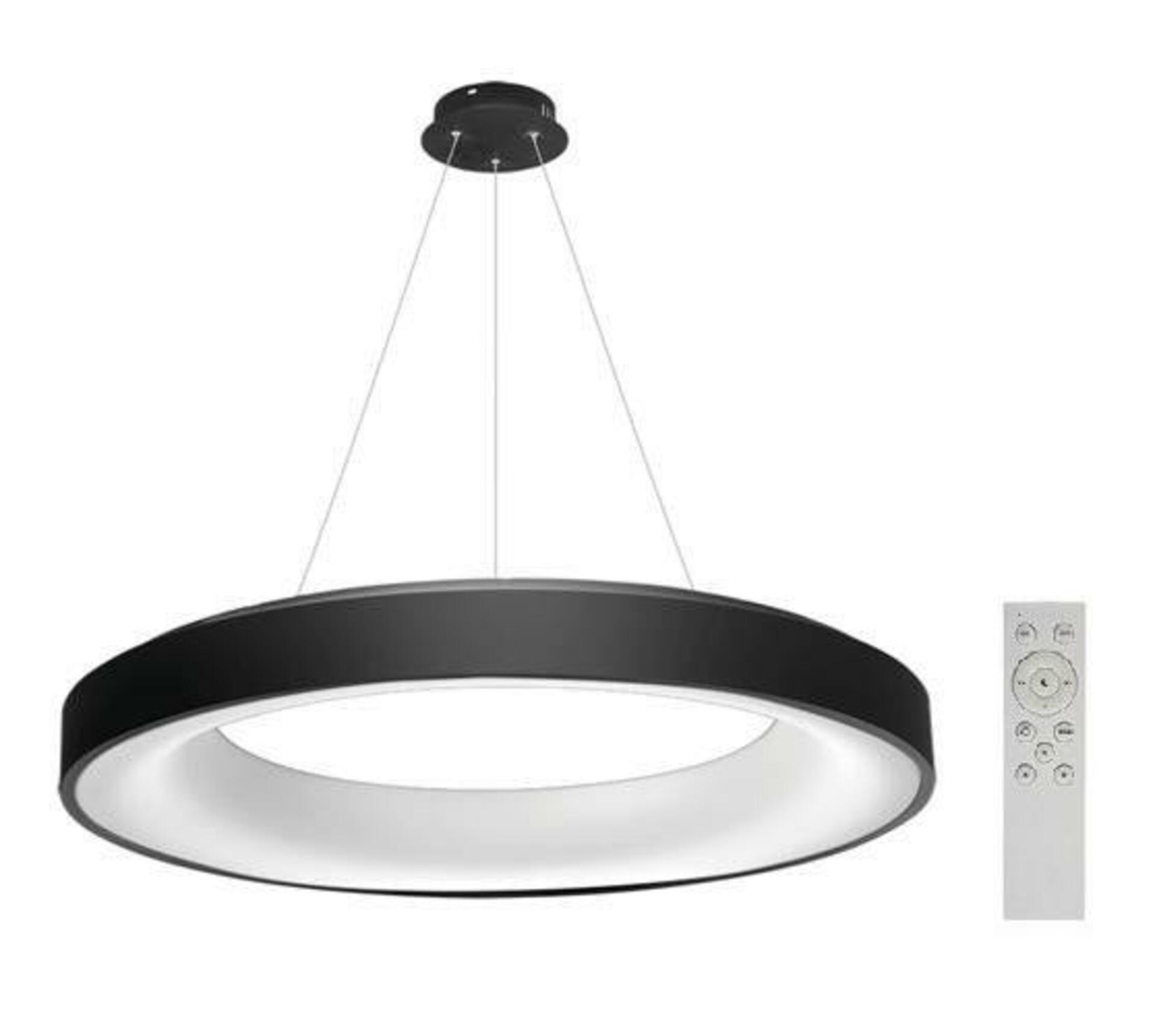 LED Závěsné svítidlo AZzardo Sovana Pendant 80 CCT black Dimm AZ3449 80W 4000lm 2700-6500K IP20 78cm stmívatelné černé