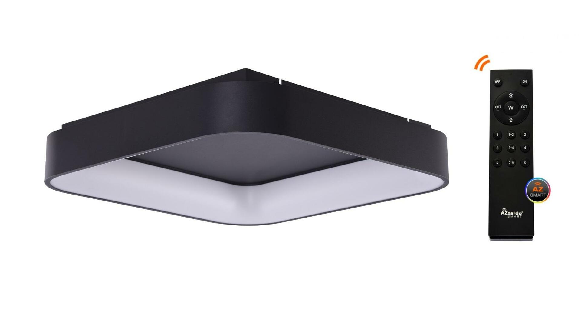 Levně Azzardo Solvent S top stropní LED svítidlo AZ4002 SMART 32W 2680lm 3000K-6000K BK černé 45cm+ovladač