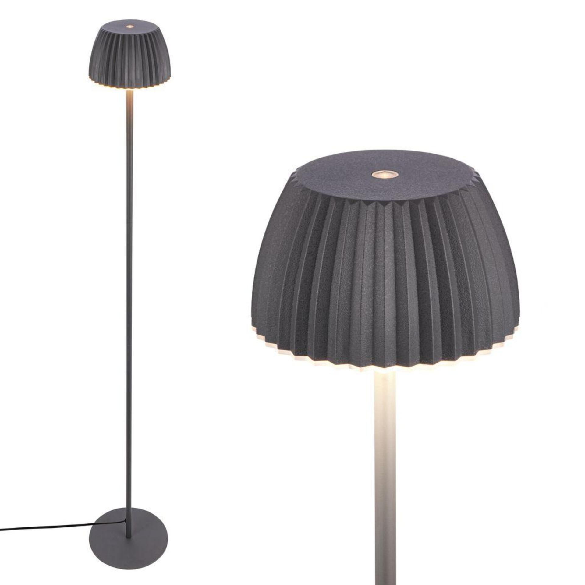 Levně BRILONER Loca stojanová lampa - 8W, 800lm, LED, dotykový vypínač, stmívatelná, teplá bílá, antracit 1625015