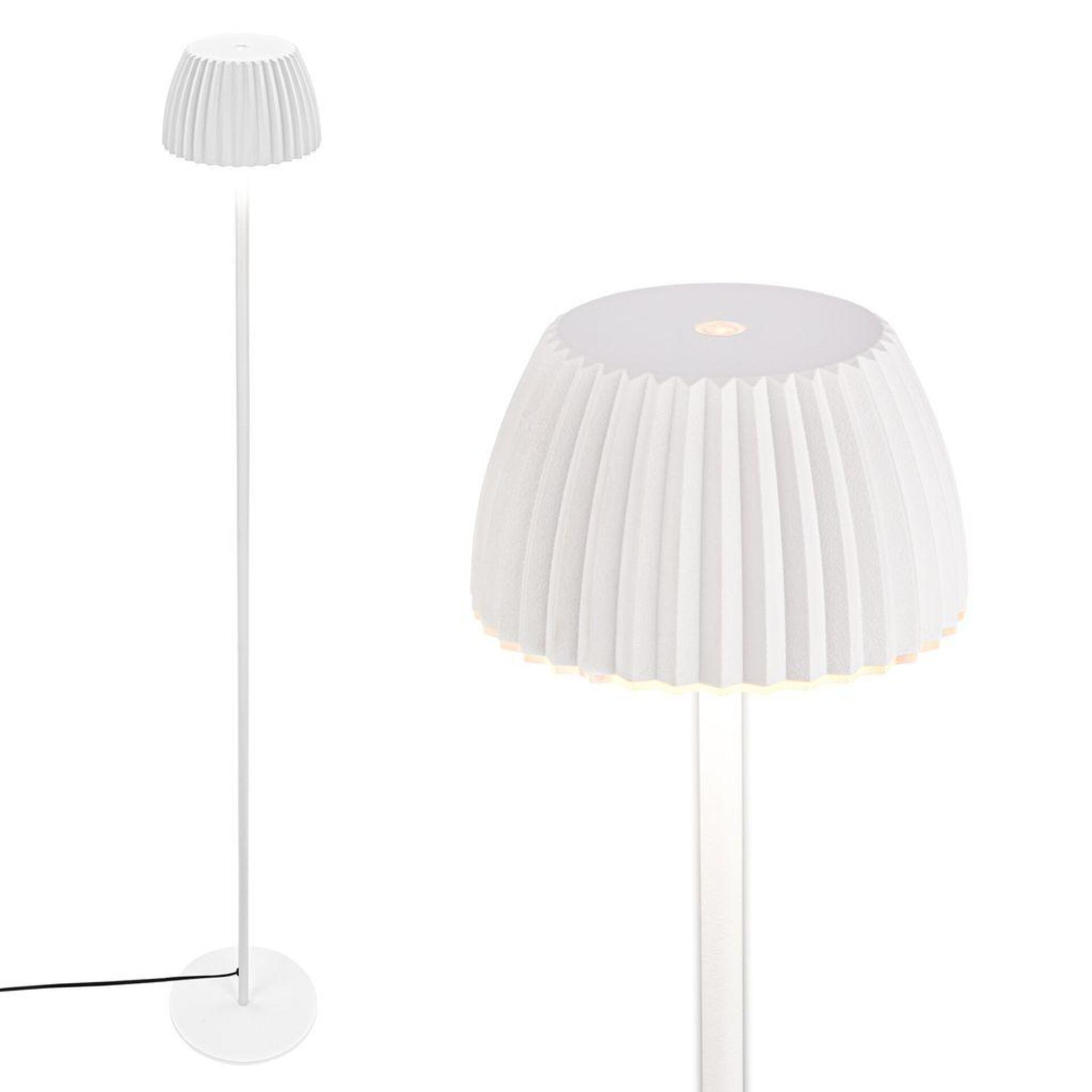 Levně BRILONER Loca stojanová lampa - 8W, 800lm, LED, dotykový vypínač, stmívatelná, teplá bílá, starobílá 1625016