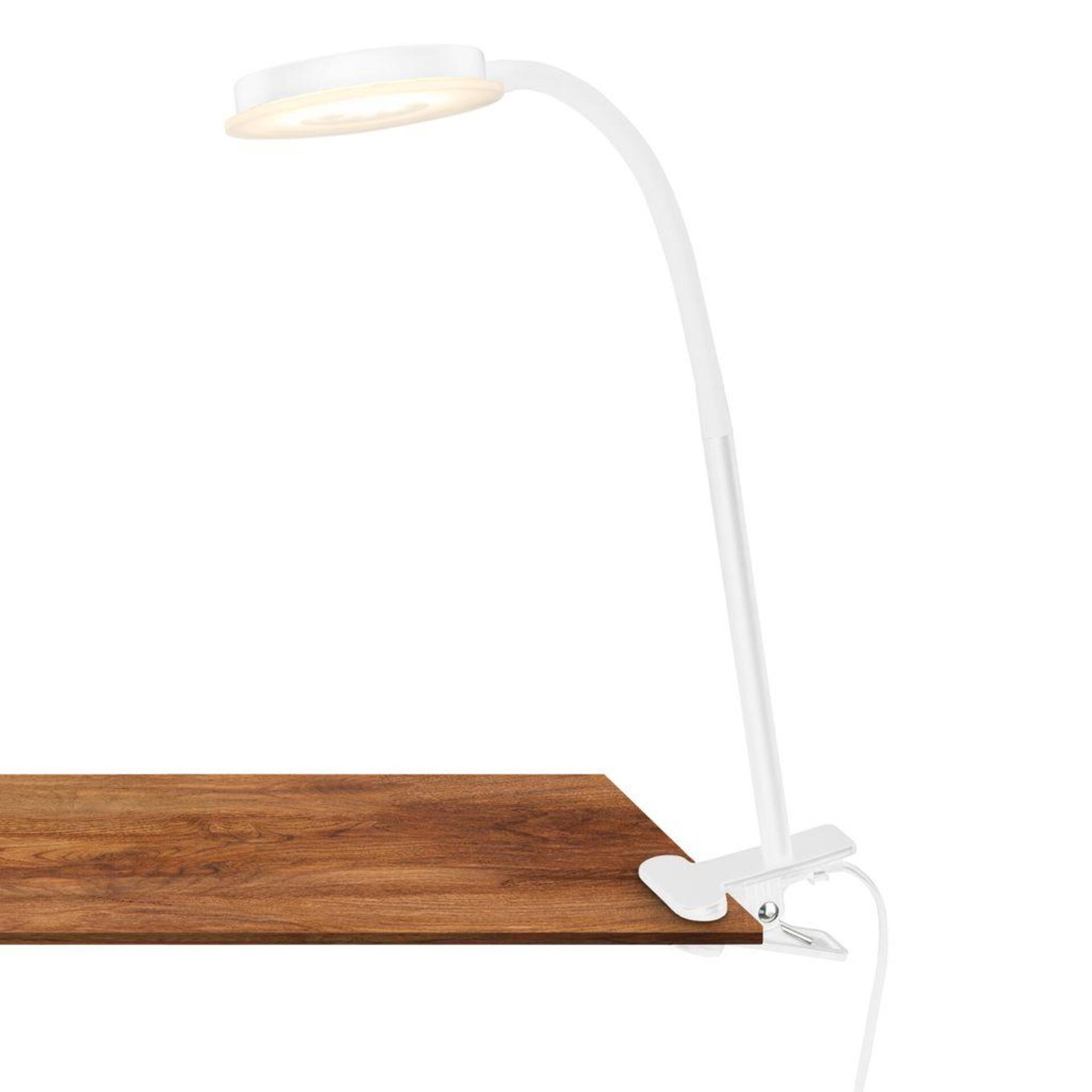Levně BRILONER Plegg lampička s klipsem - 3,2W, 350lm, LED, nastavitelné, bílé 2195016