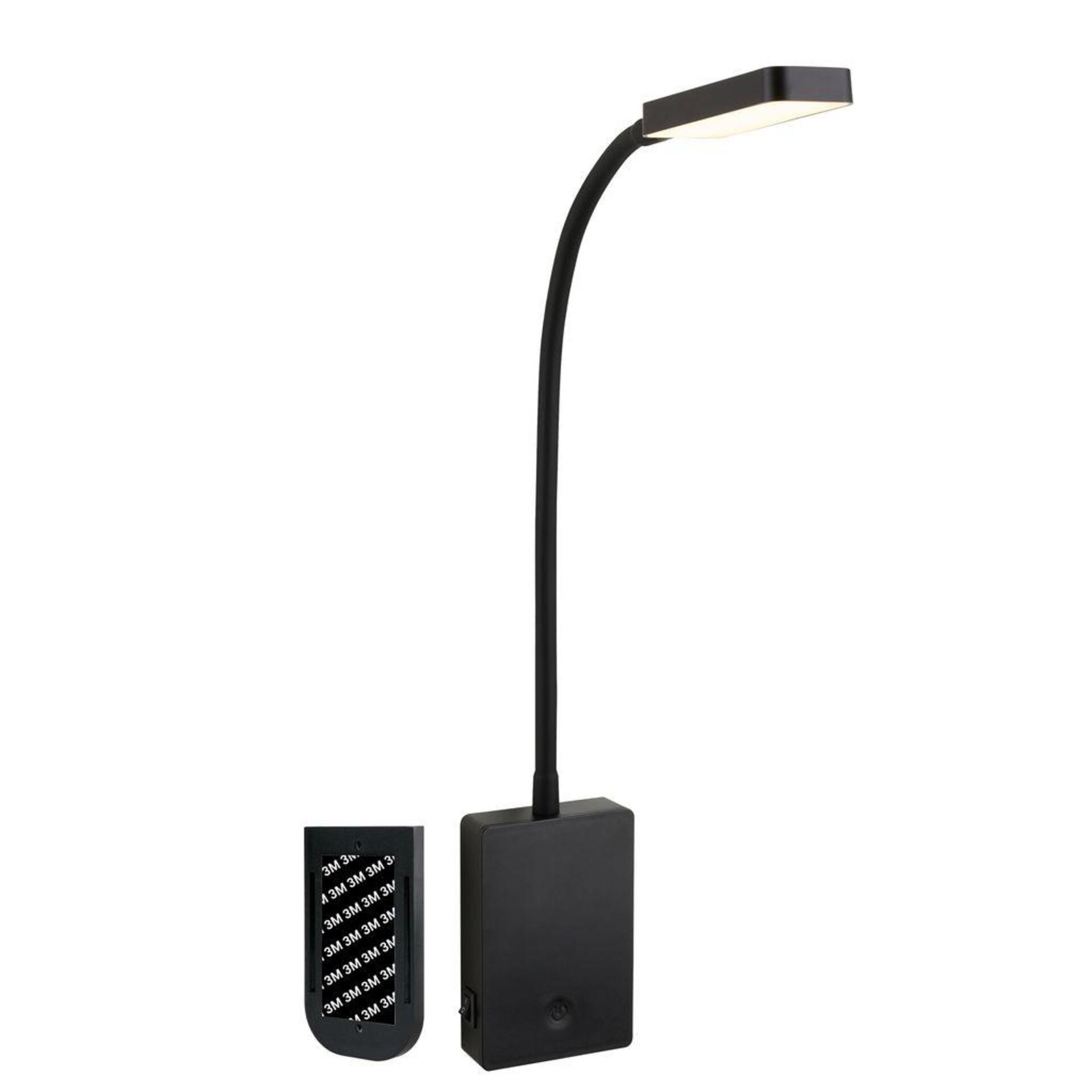 Levně BRILONER Cielo lampa na čtení - 2W, 200lm, LED, nabíjecí, stmívatelné, dotykový vypínač, bezdrátové, černá 2361015