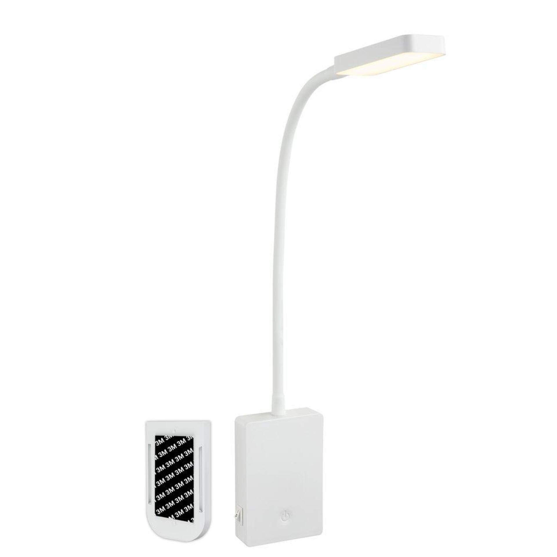 Levně BRILONER Cielo lampa na čtení - 2W, 200lm, LED, nabíjecí, stmívatelné, dotykový vypínač, bezdrátové, bílé 2361016