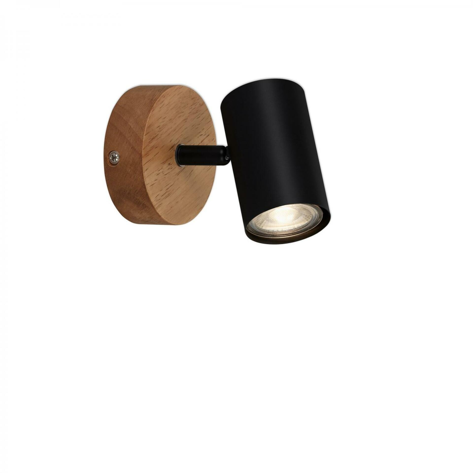 BRILONER bodové nástěnné a stropní svítidlo, pr. 9 cm, max. 35 W, černá BRI 2920-015
