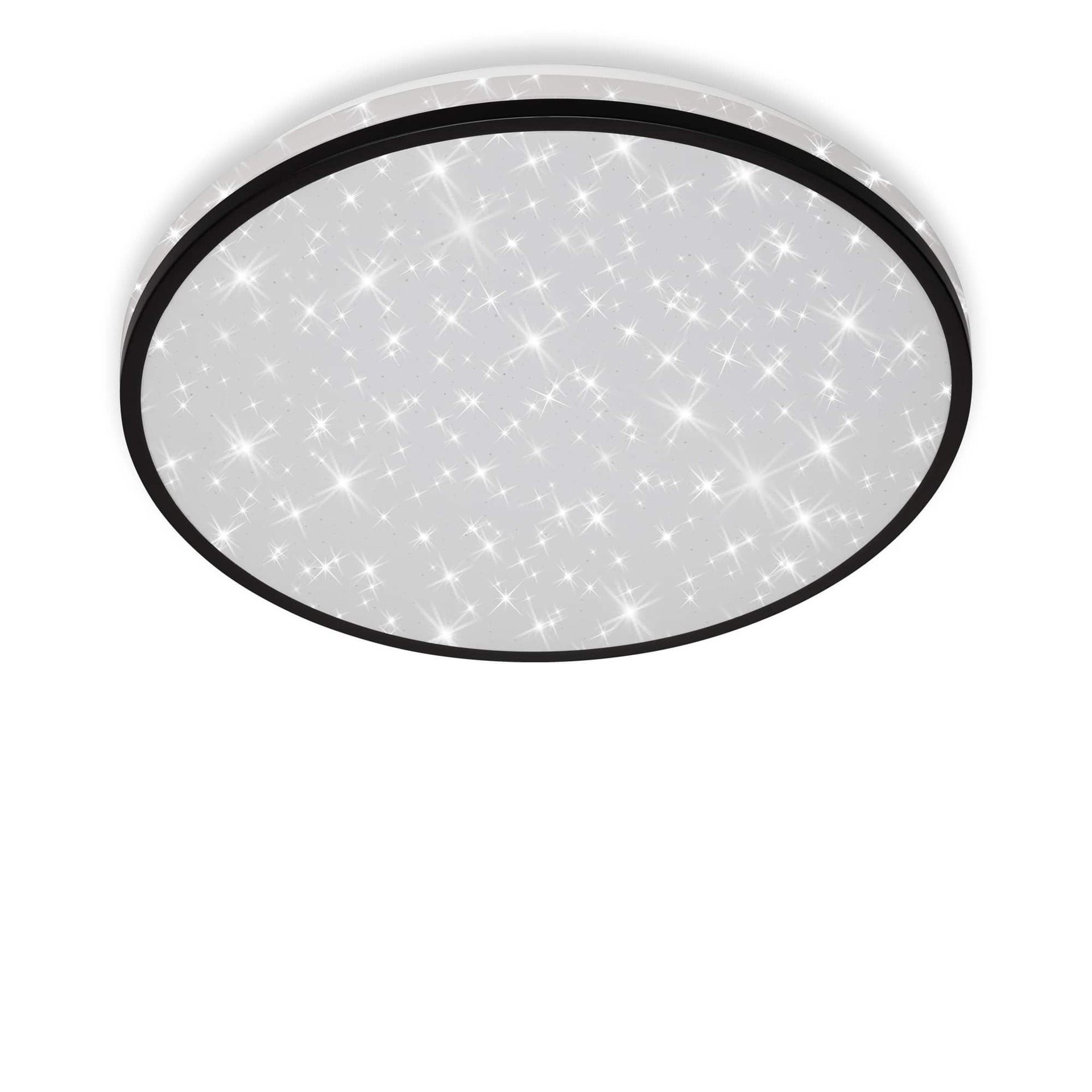 Levně BRILONER LED stropní svítidlo hvězdné nebe, pr. 38 cm, 24 W, černá BRI 3456-215