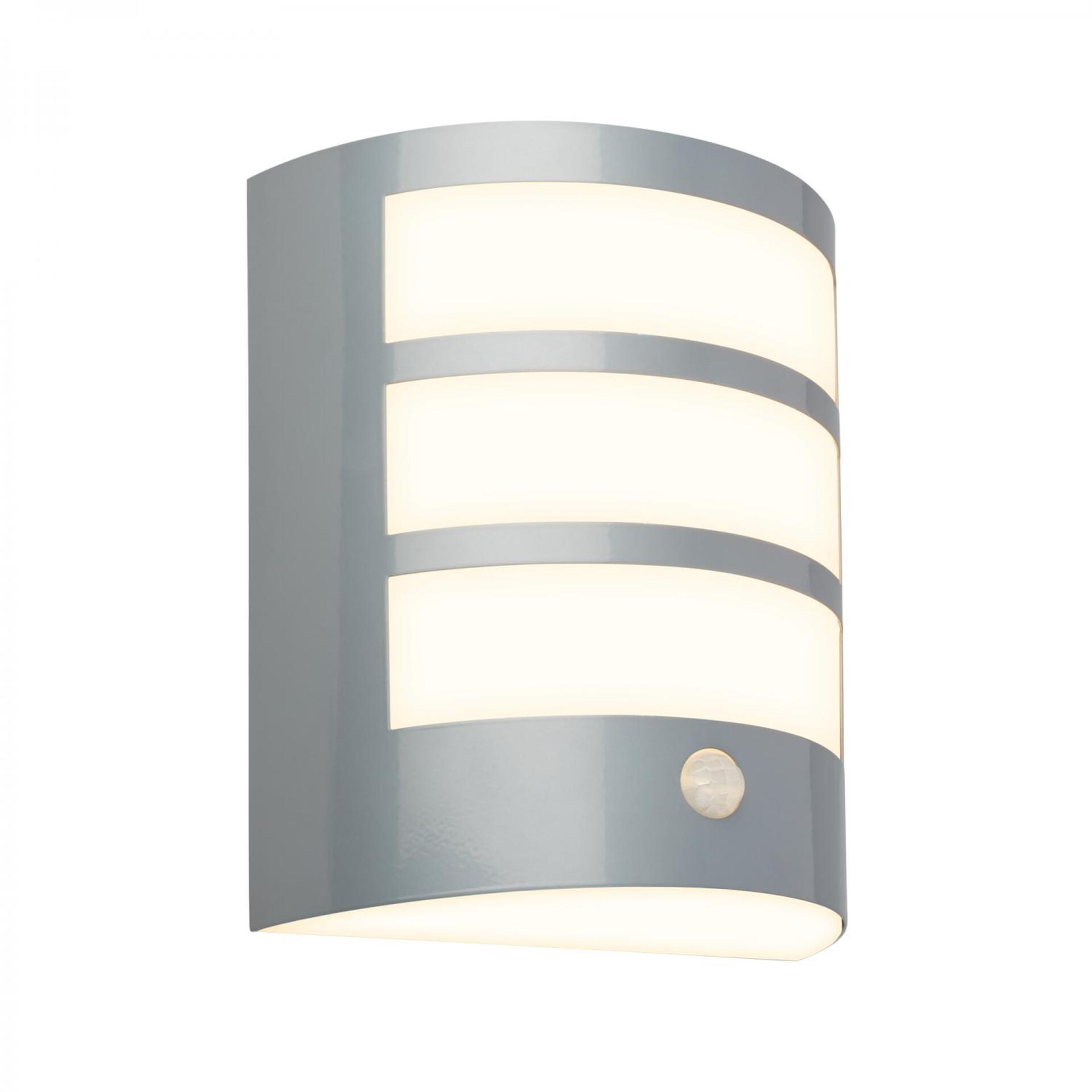 Levně BRILONER LED nabíjecí nástěnné svítidlo, venkovní, pohybové čidlo, soumrakový senzor, IP44, matný chrom 3795014