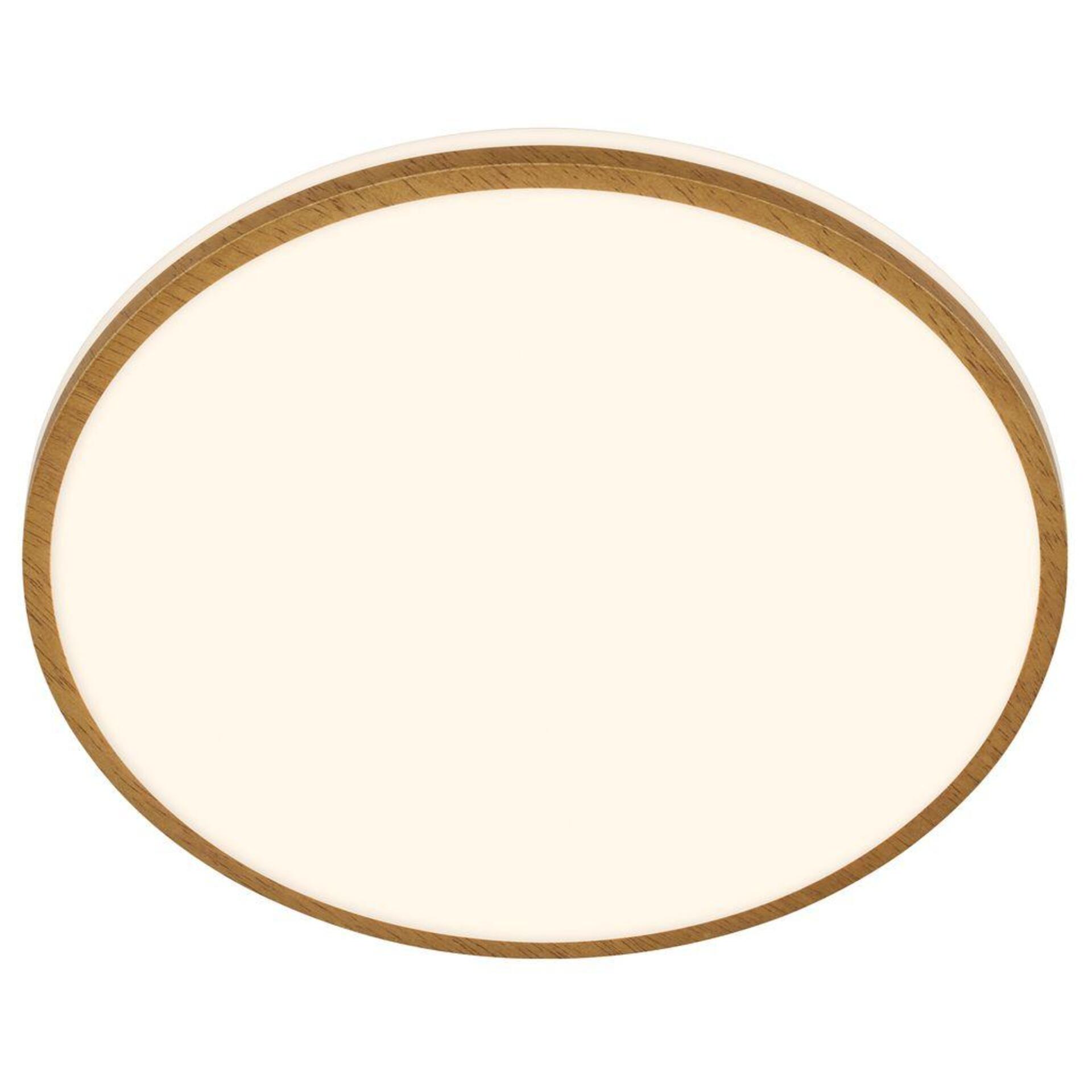 Levně BRILONER Acorus W stropní svítidlo pr.33 cm - 18W, 1850lm, LED, IP44, teplá bílá, bílé/dřevo 3871014