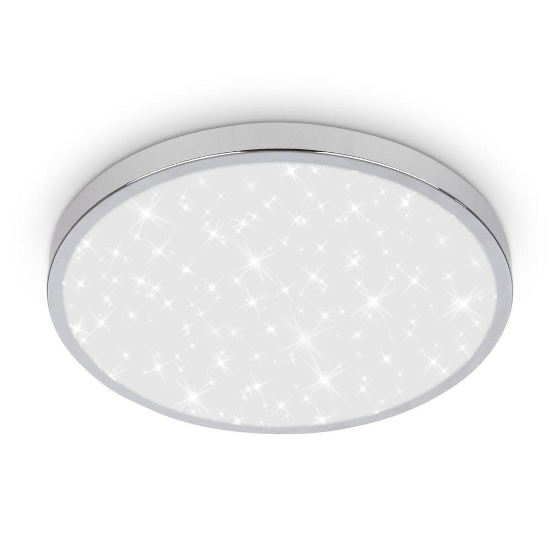 Levně BRILONER Tak stropní svítidlo pr.24 cm - 12W, 1300lm, LED, hvězdné nebe, IP44, chrom 3933018