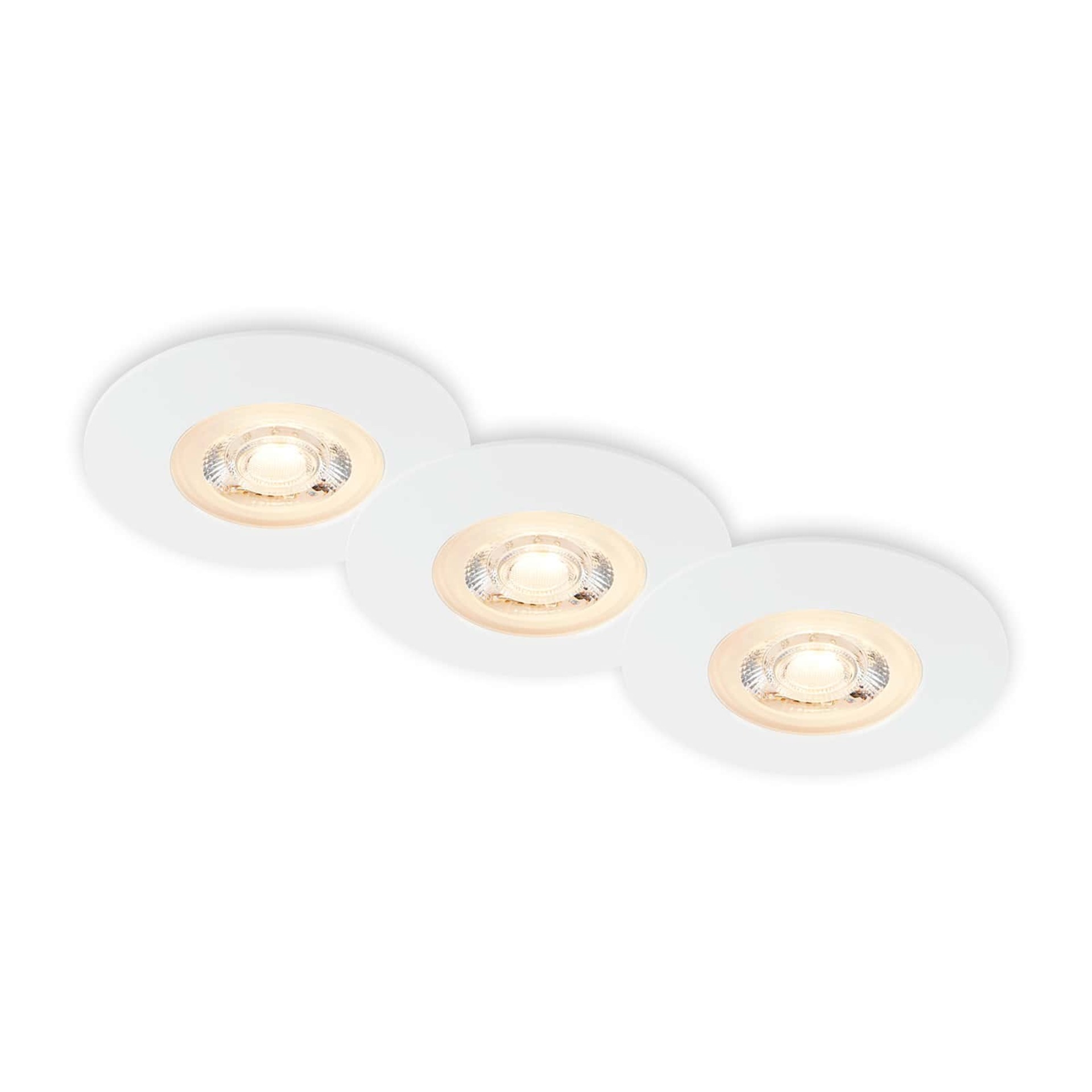 BRILONER LED vestavná svítidla, pr.9 cm, 3x LED, 5 W, 480 lm, bílé BRI 7044-036