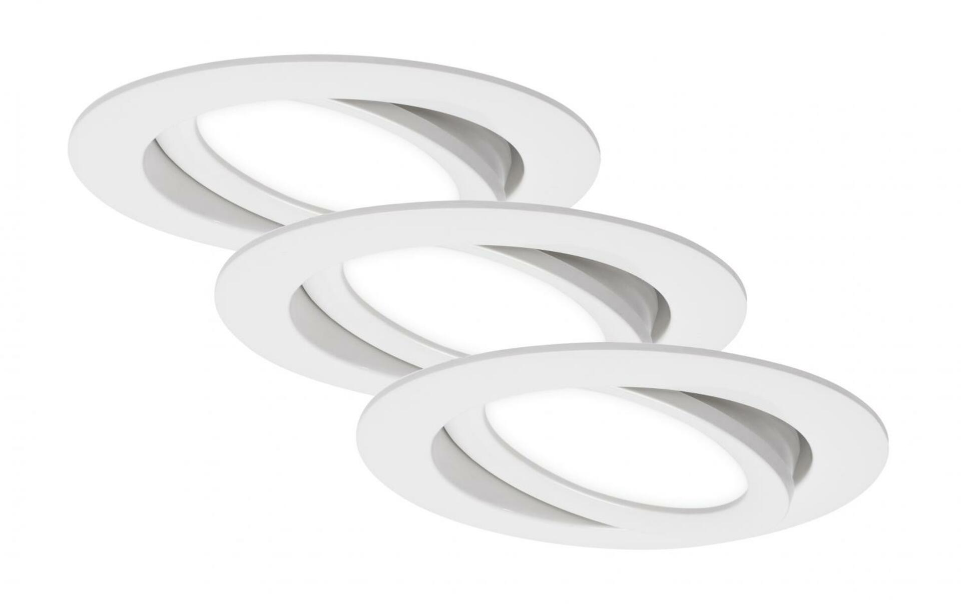 BRILONER 3ks sada LED vestavné svítidlo, pr. 10,6 cm, 7 W, bílé BRI 7114-436