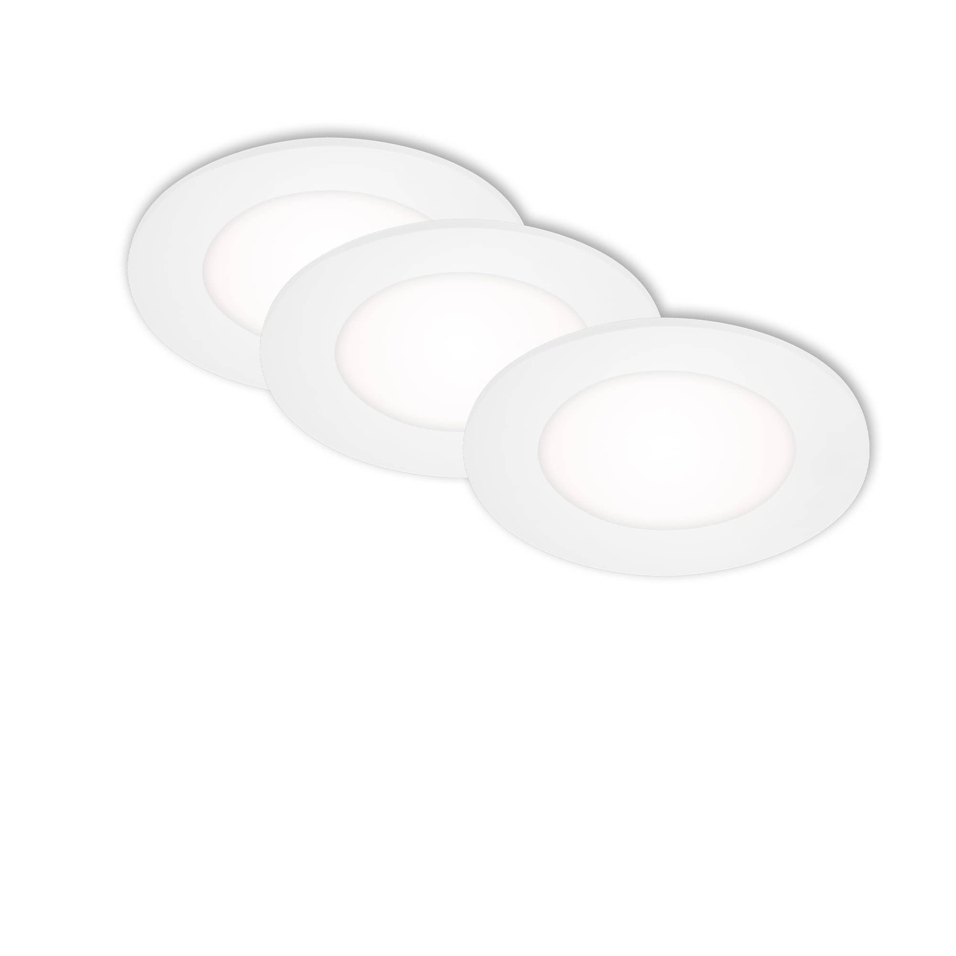 BRILONER LED vestavná svítidla 3ks sada, pr. 8,6 cm, 3 W, bílé BRI 7125-436