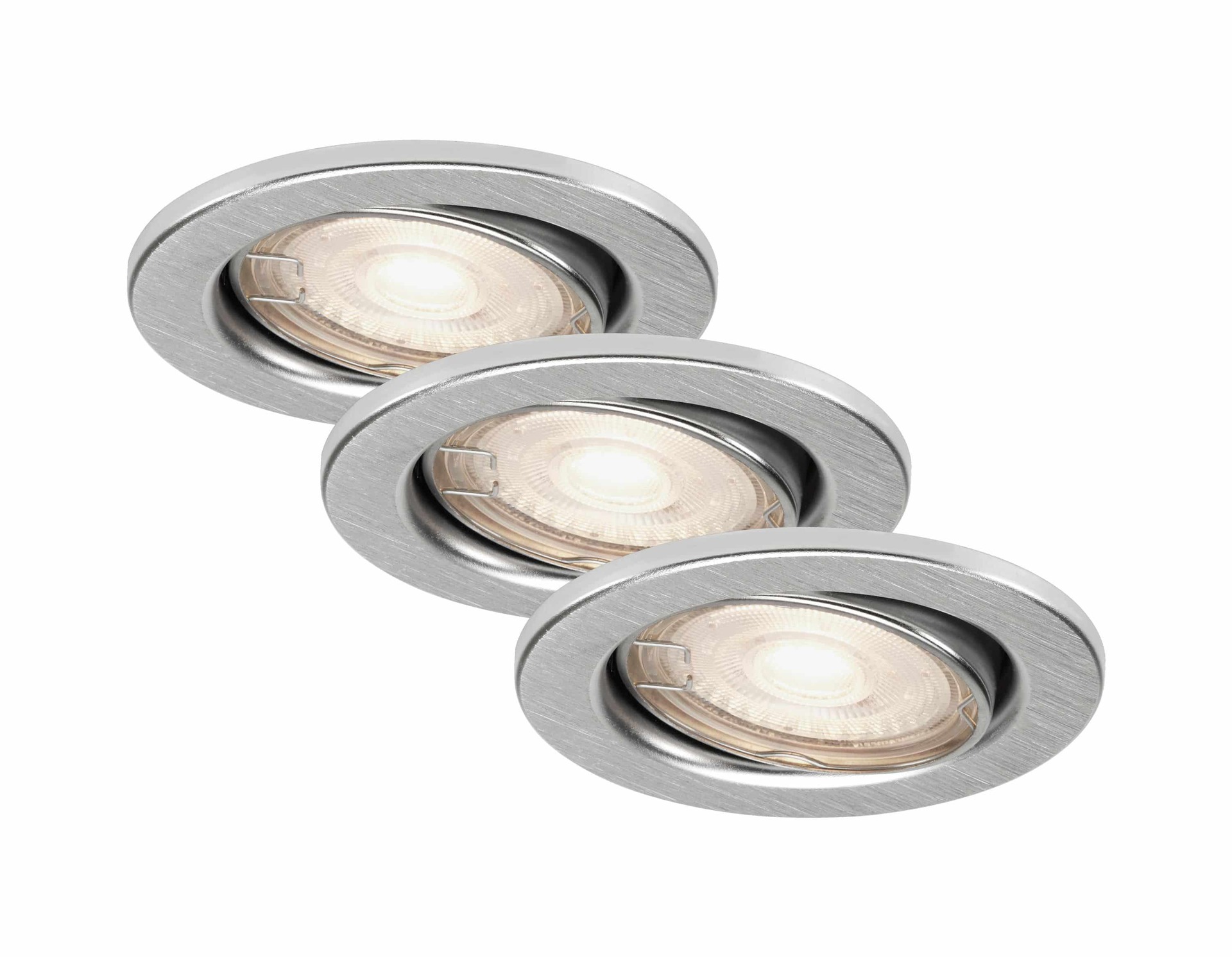 BRILONER 3ks sada LED vestavné svítidlo, pr. 8,6 cm, 5 W, hliník BRI 7277-039