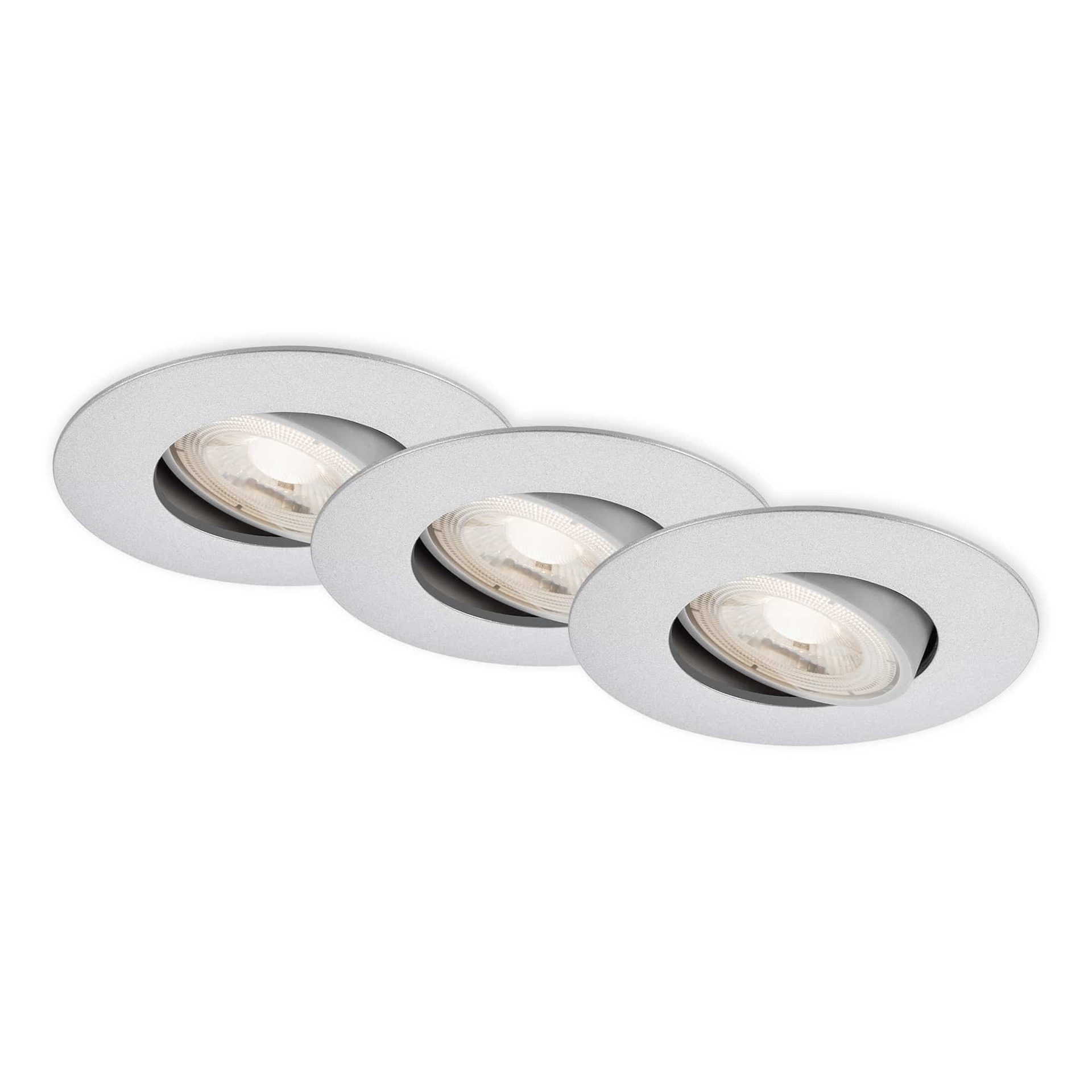 Levně BRILONER LED vestavné svítidlo 4,4 cm 3x 4,9 W 480lm chrom BRI 7602034