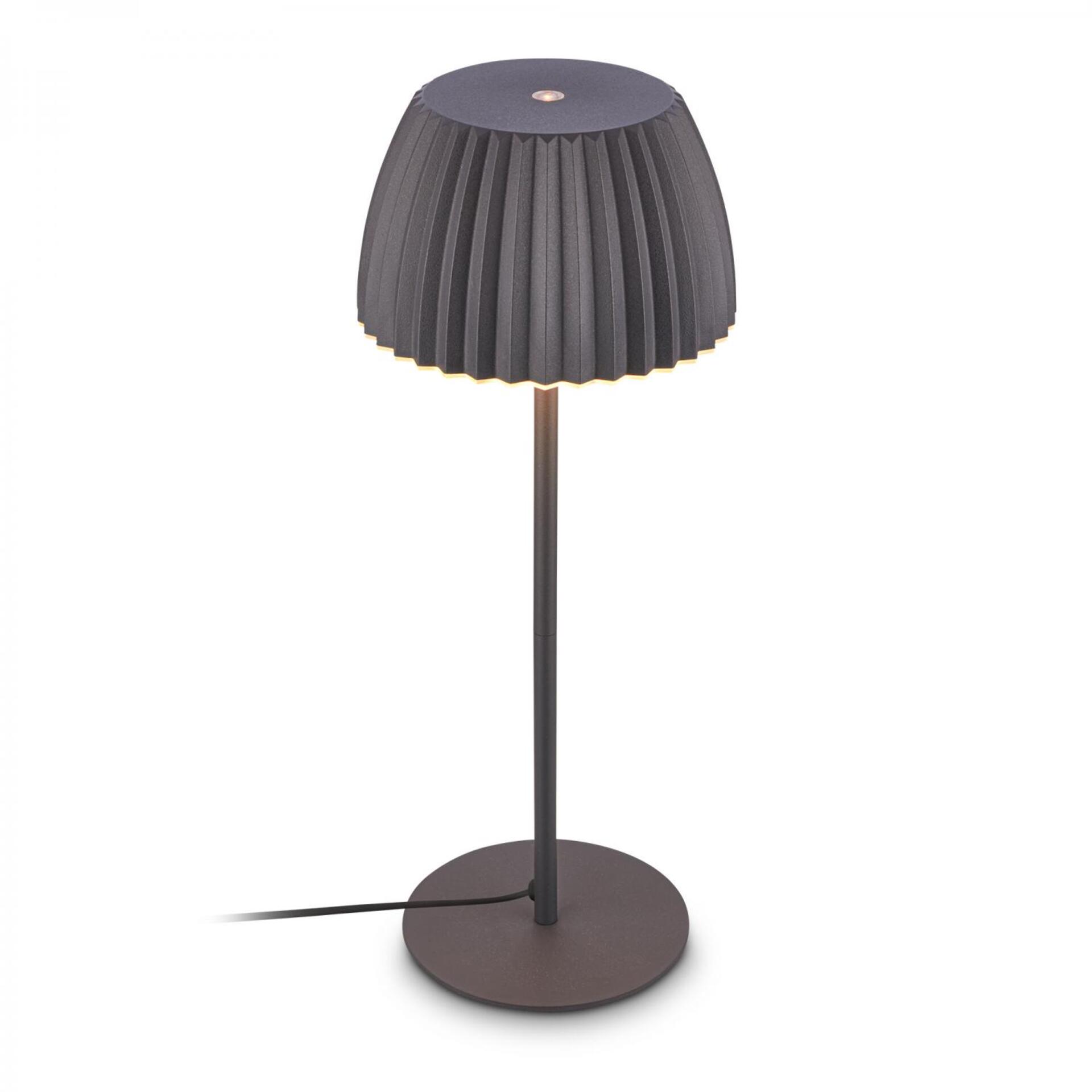 Levně BRILONER Loca stolní lampa - 8W, 800lm, LED, dotykový vypínač, stmívatelná, teplá bílá, antracit 7625015