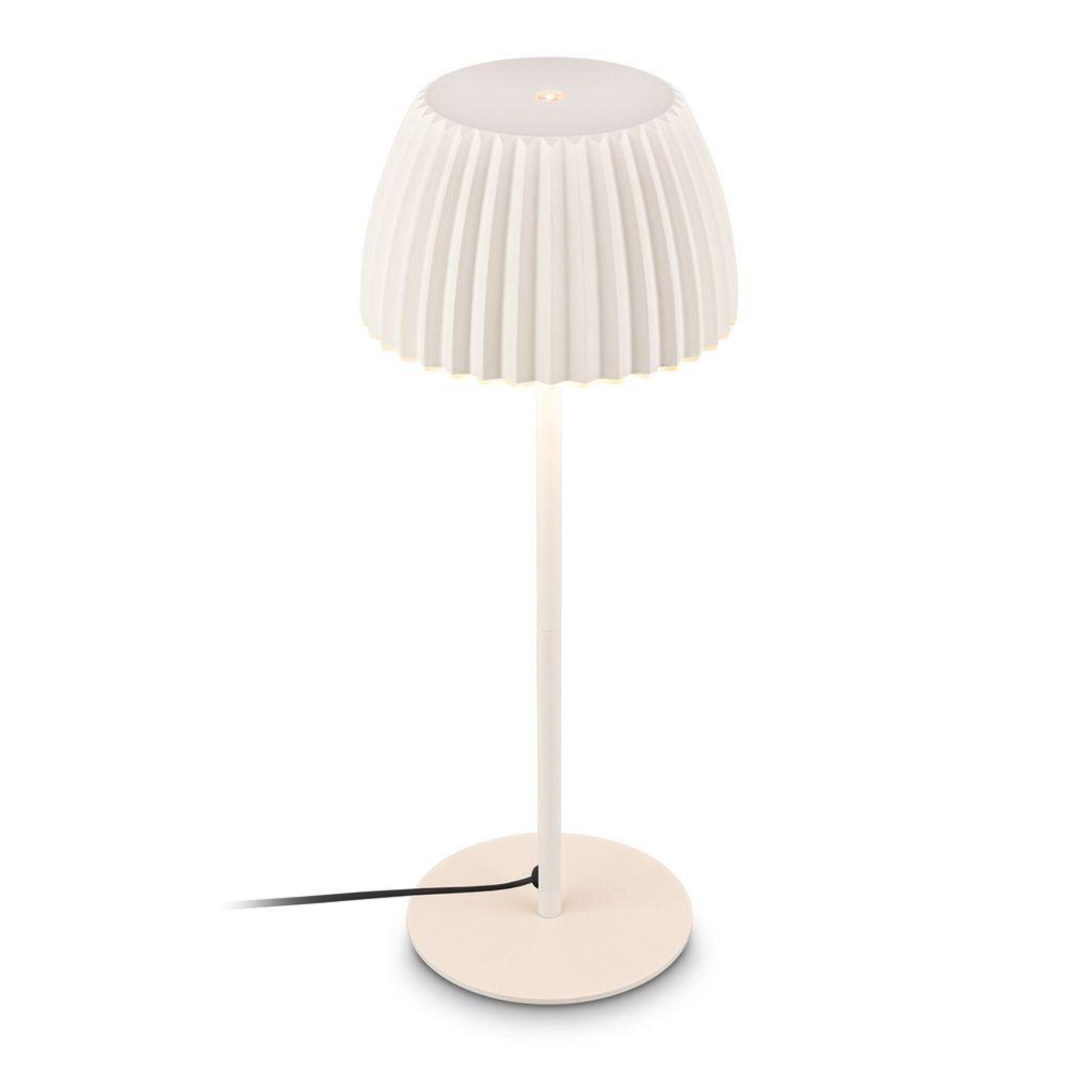 Levně BRILONER Loca stolní lampa - 8W, 800lm, LED, dotykový vypínač, stmívatelná, teplá bílá, starobílá 7625016