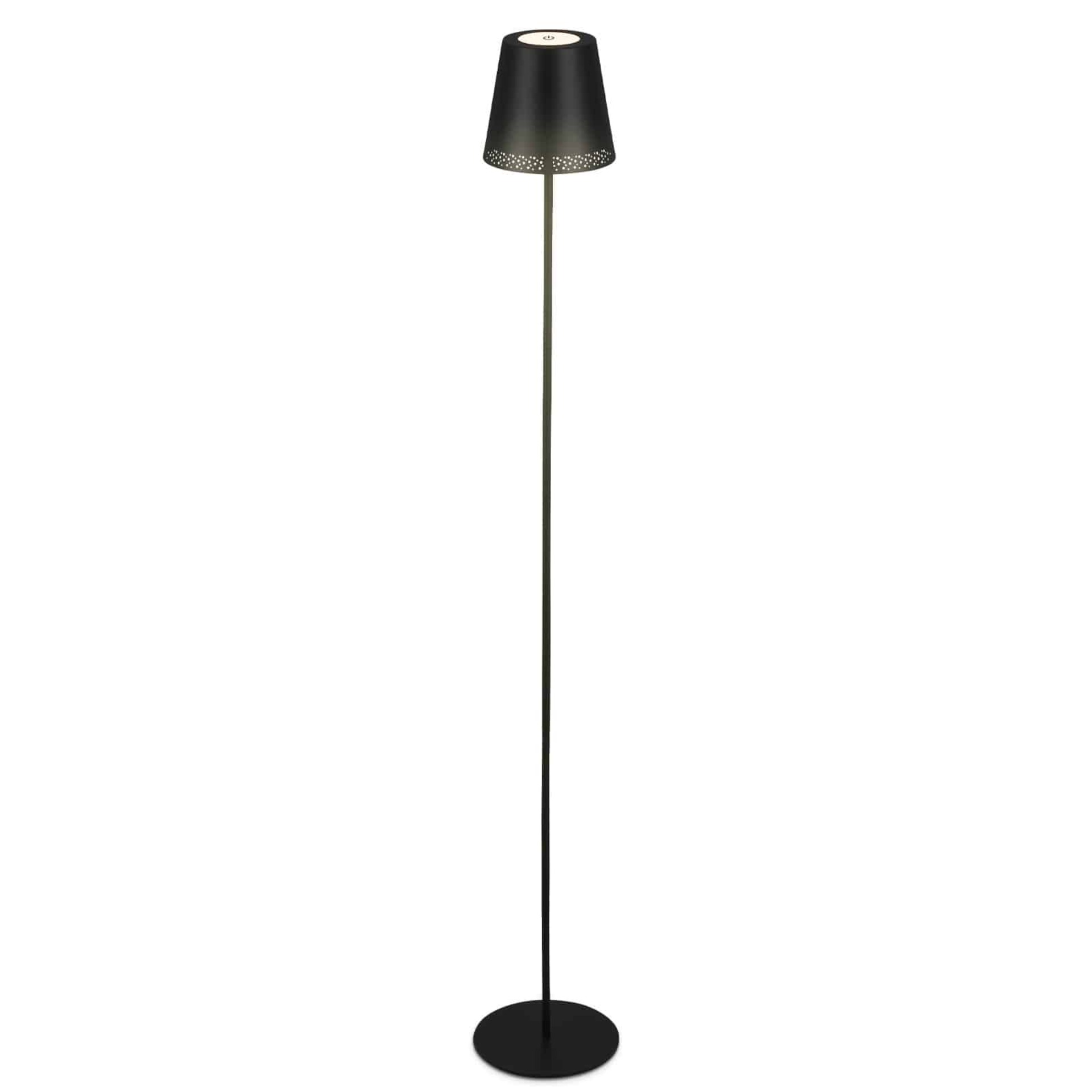 BRILONER LED nabíjecí stojací svítidlo 130 cm 3,5 W 400lm černá BRILO 1438015